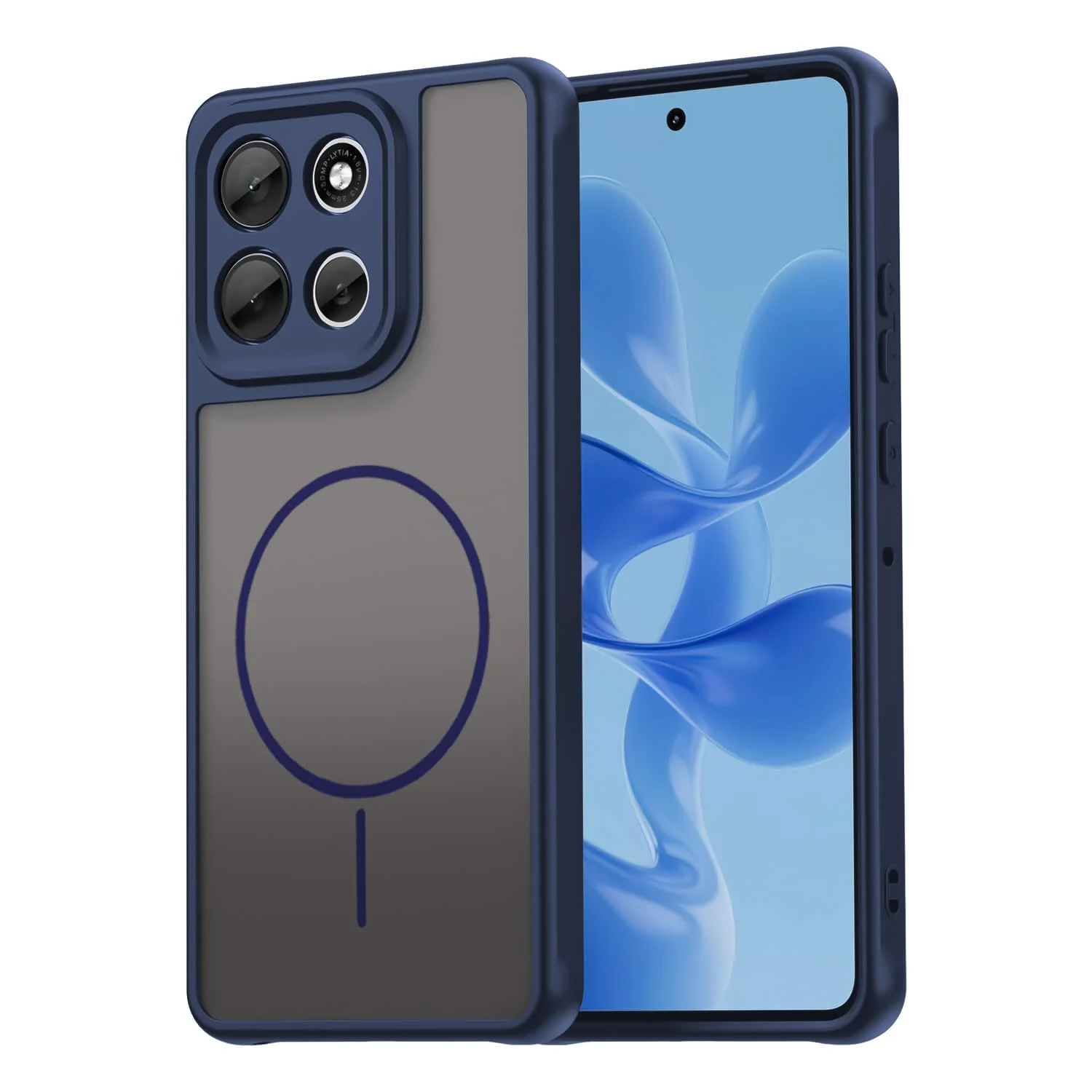 DL3 Mobilak Case For Motorola Moto G86 Translucent Matte PC Back & Soft TPU Edge, [Not Compatible with MagSafe] Anti-Scratch Shockproof Protective Cover with Full Camera Protection