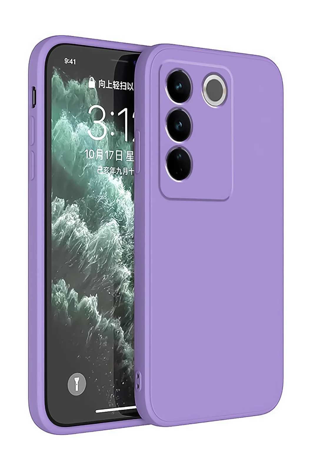 Dl3 Mobilak (Vivo V27 / V27 PRO 5G) Case,Soft Flexible Silicone Gel Rubber Bumper Cover,Full Body Shockproof Protective Phone Case (Hot Pink)