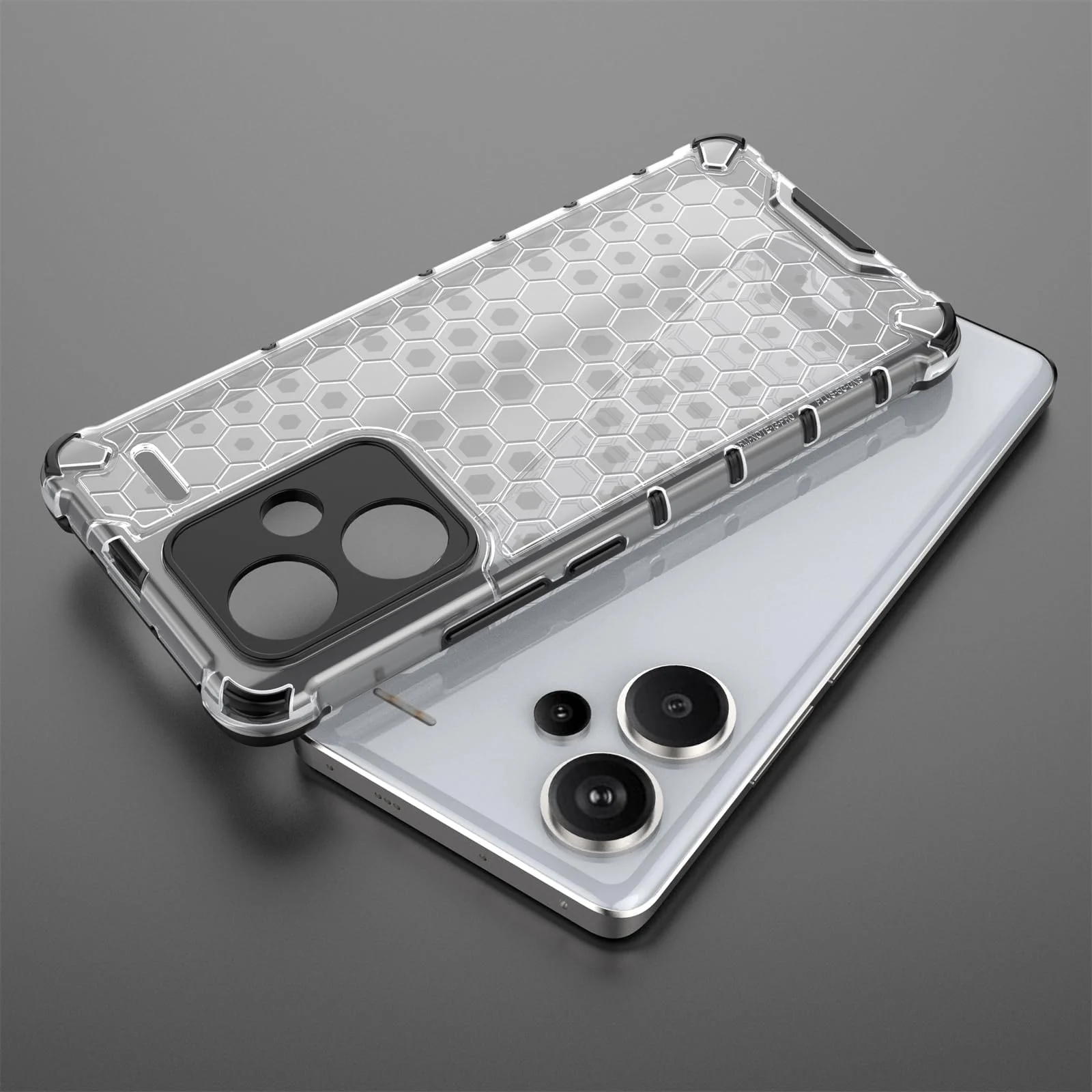 DL3 Mobilak Clear PC and TPU Protective Case for Xiaomi Redmi Note 13 Pro+ Plus 5G with Shockproof Design - Clear