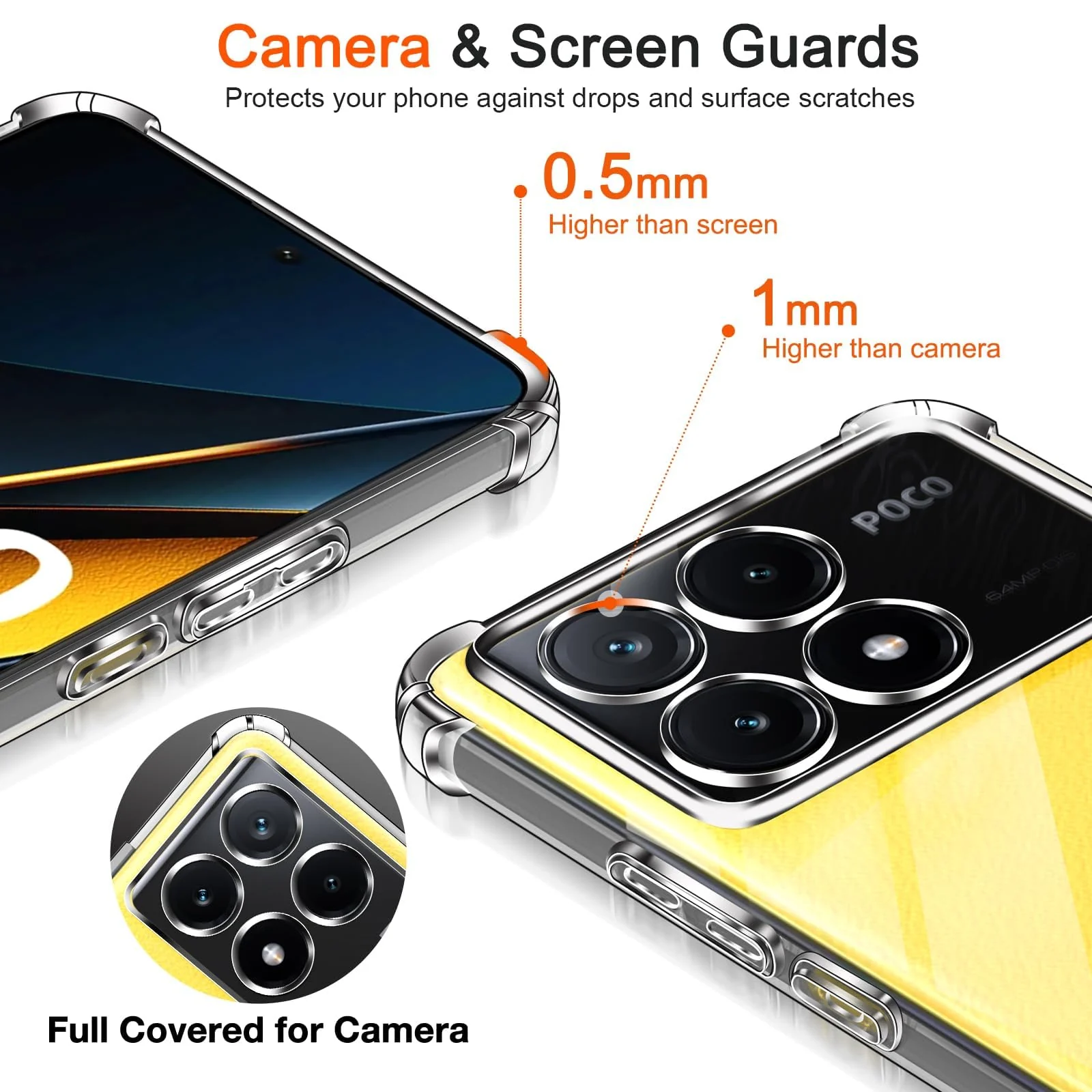 DL3 Mobilak Clear Protective Case for Xiaomi Redmi K70E 5G - Clear