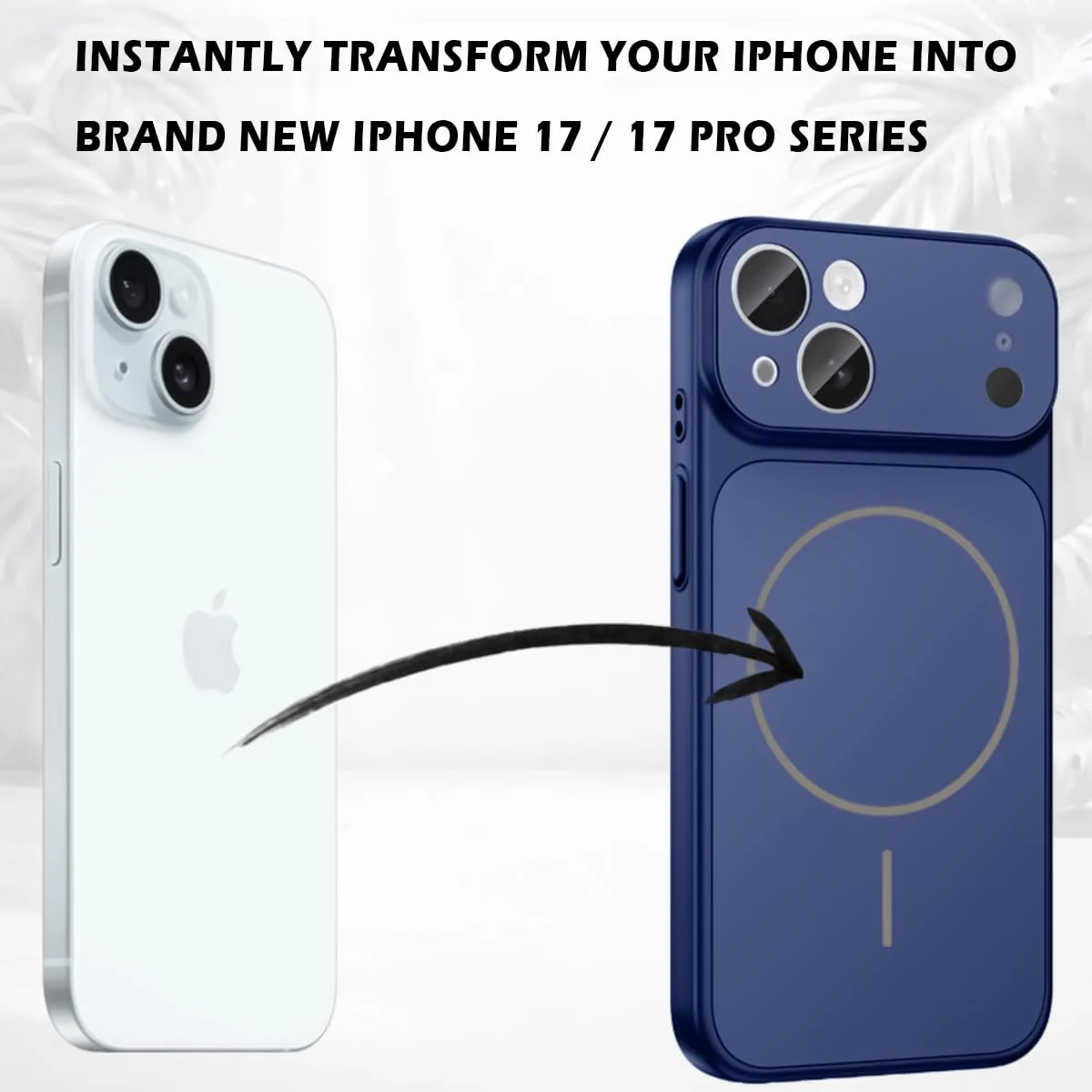 DL3 Mobilak MagSafe-Compatible Magnetic Case for iPhone 13, iPhone 14 with Camera Protection and Shockproof Design - Blue