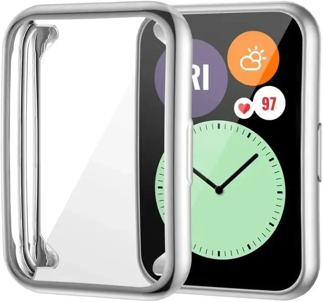 DL3 Mobilak Case Compatible withHuawei Watch Fit Case All-Around Screen Protector Watch Soft TPU Shockproof Cover Slim Guard Thin Bumper Shell Protector