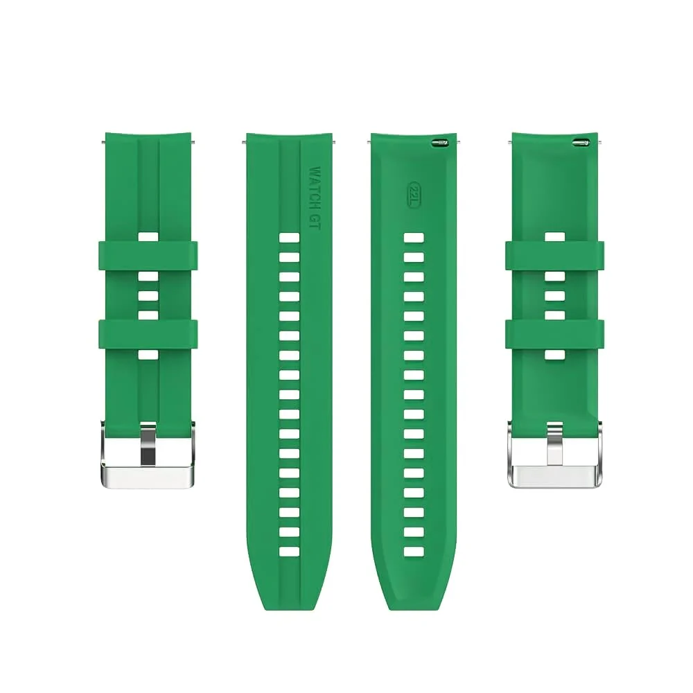 DL3 Mobilak Strap Silicone Band 22MM For Samsung galaxy watch 3 45mm /watch 46mm/Gear S3/Huawei watch GT3 46MM/GT2E/GT 46mm/GT2 Pro/GT2 46MM/honor Magic Watch2 46mm/Amazfit GTR4/GTR3/2/2e - Green