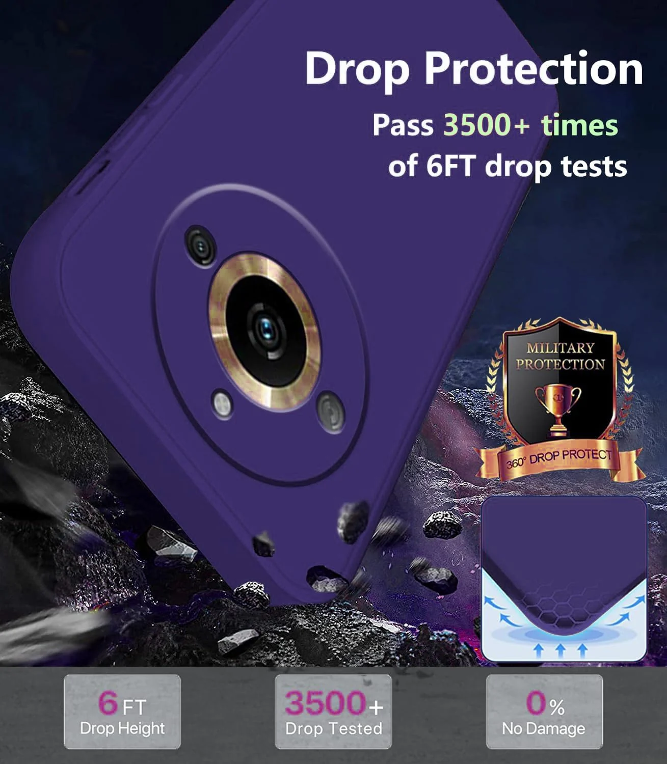 DL3 Mobilak Liquid Silicone Protective Case for realme 11 Pro / realme 11 Pro+ Plus 5G with Microfiber Lining and Shockproof Design - Purple
