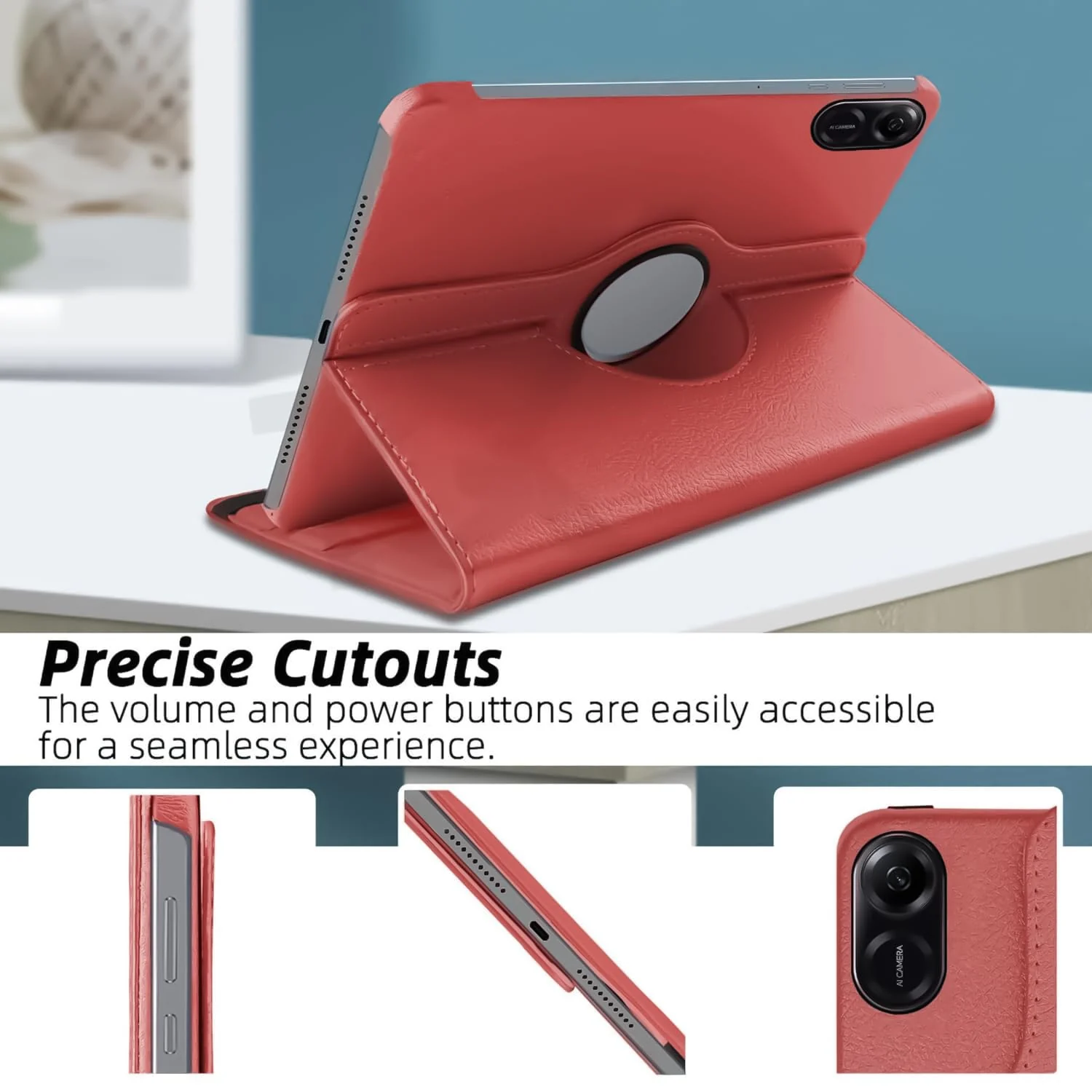 DL3 Mobilak Protective Cover for Honor Pad X9 Case 11.5 inch 2023, 360° Rotatable Smart Stand, Leather Folio Flip Cover with Multi-Angle Viewing, Auto Wake Sleep - Blue