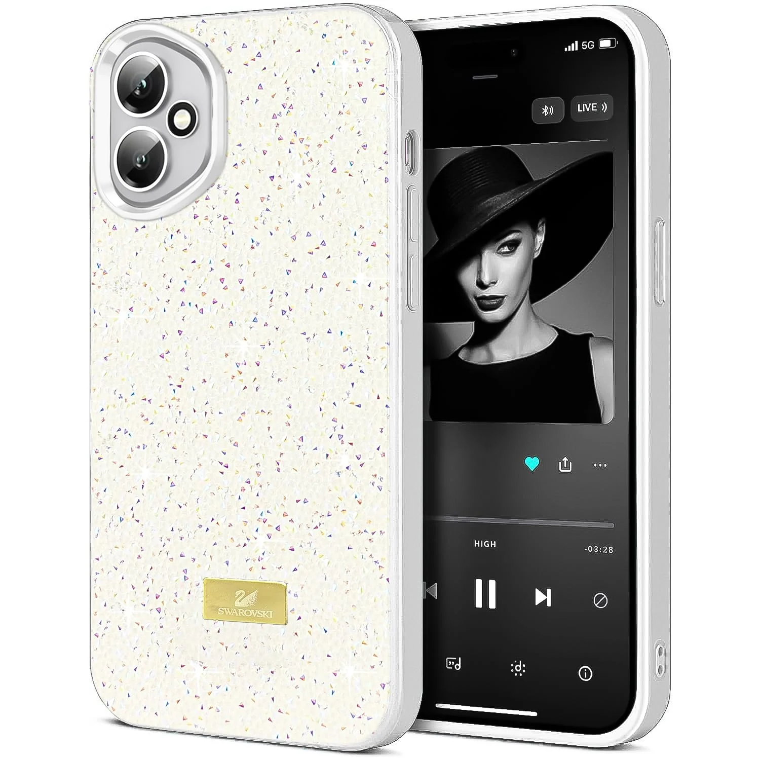 5.5 — DL3 Mobilak Glitter Rhinestone Protective Case for Honor 400 5G with Shockproof Design