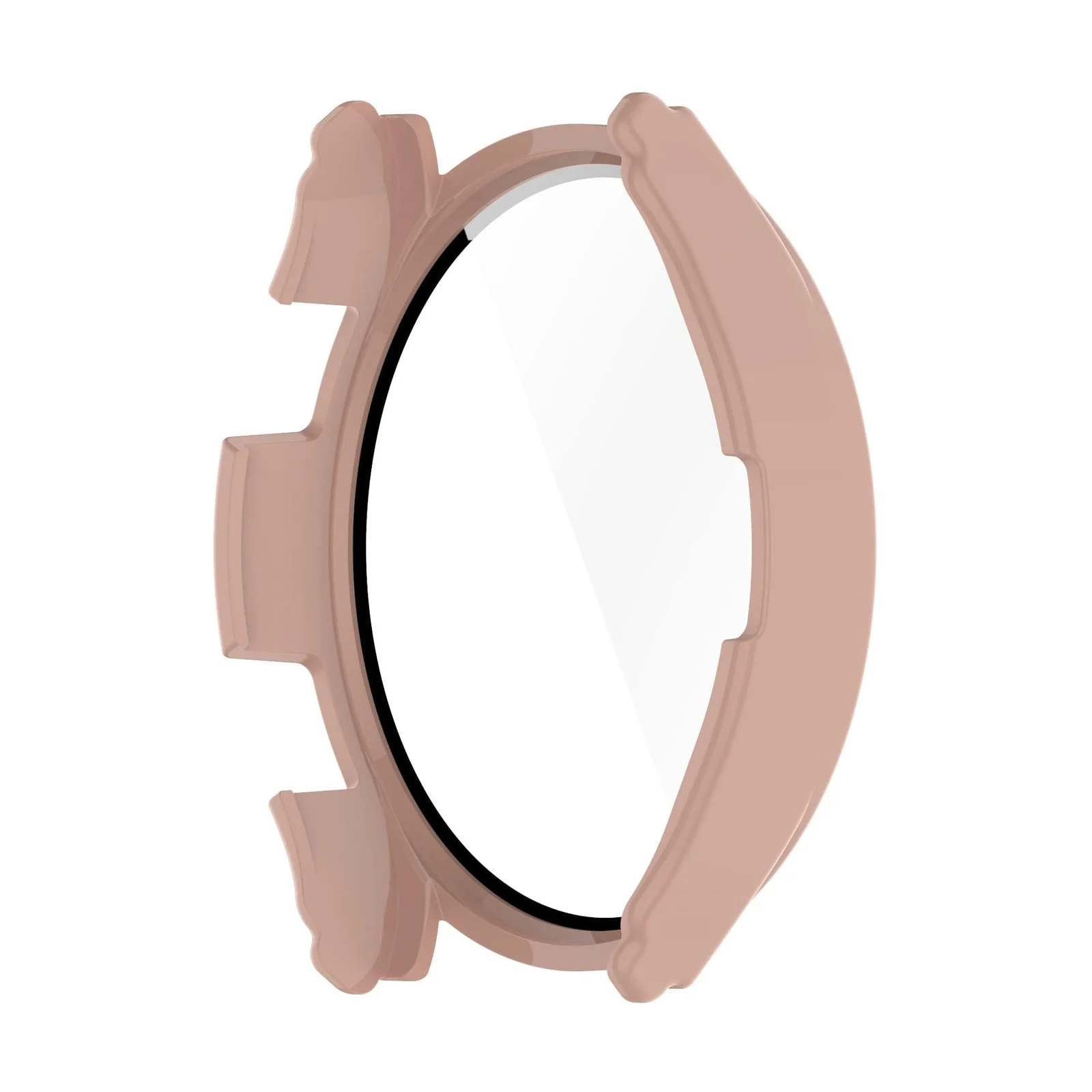 DL3 Mobilak Protective Case Compatible with Samsung Galaxy Watch 4 44mm 2021 & Samsung Galaxy Watch 5 44mm 2022 9H Hardness PC Case Bumper Full Slim Protective Cover with Tempered Glass - Pink