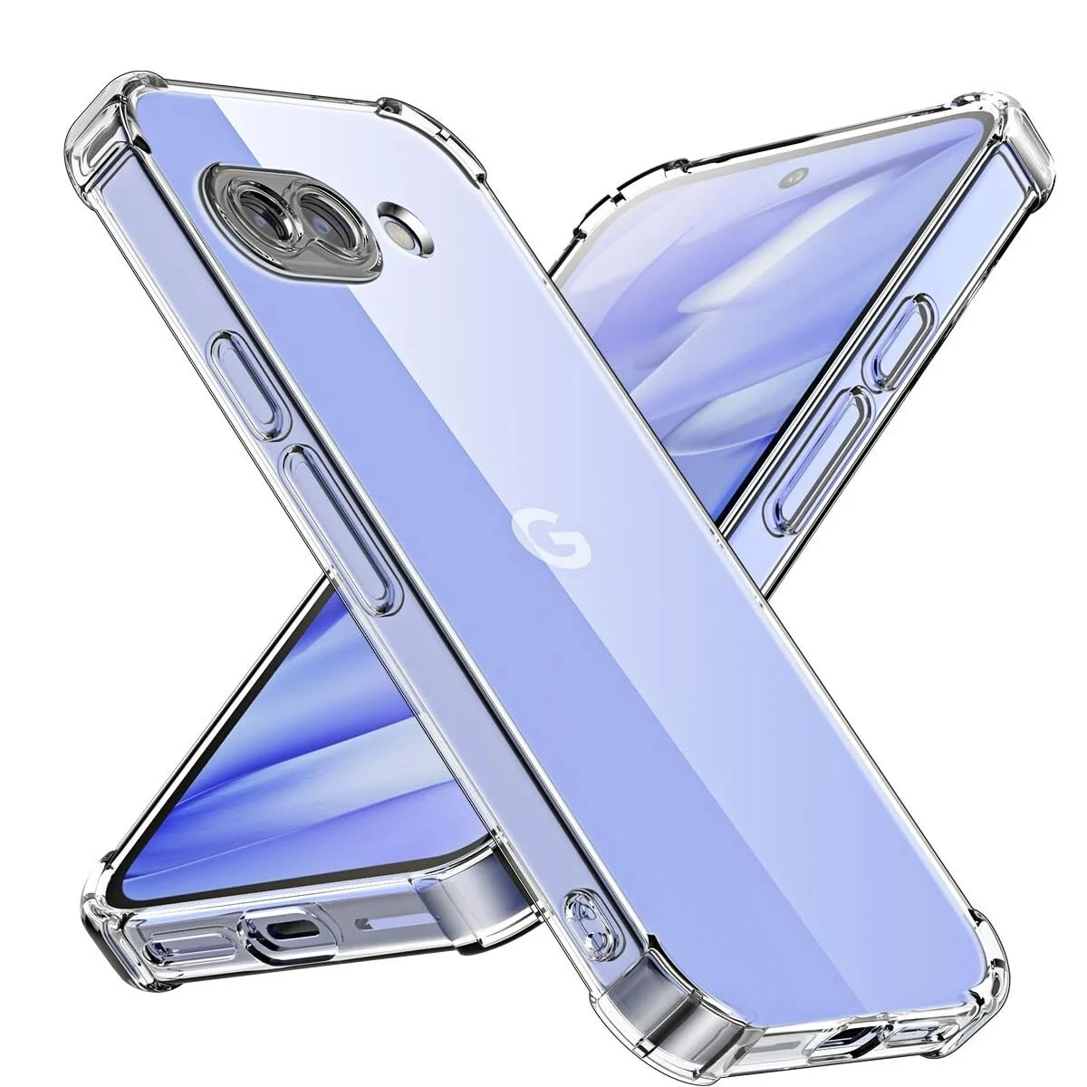 DL3 Mobilak Case Compatible with Google Pixel 9A, Cover SiliconeTransparent TPU Gorilla Anti-shock Protector Camera Shockproof Corners - Clear