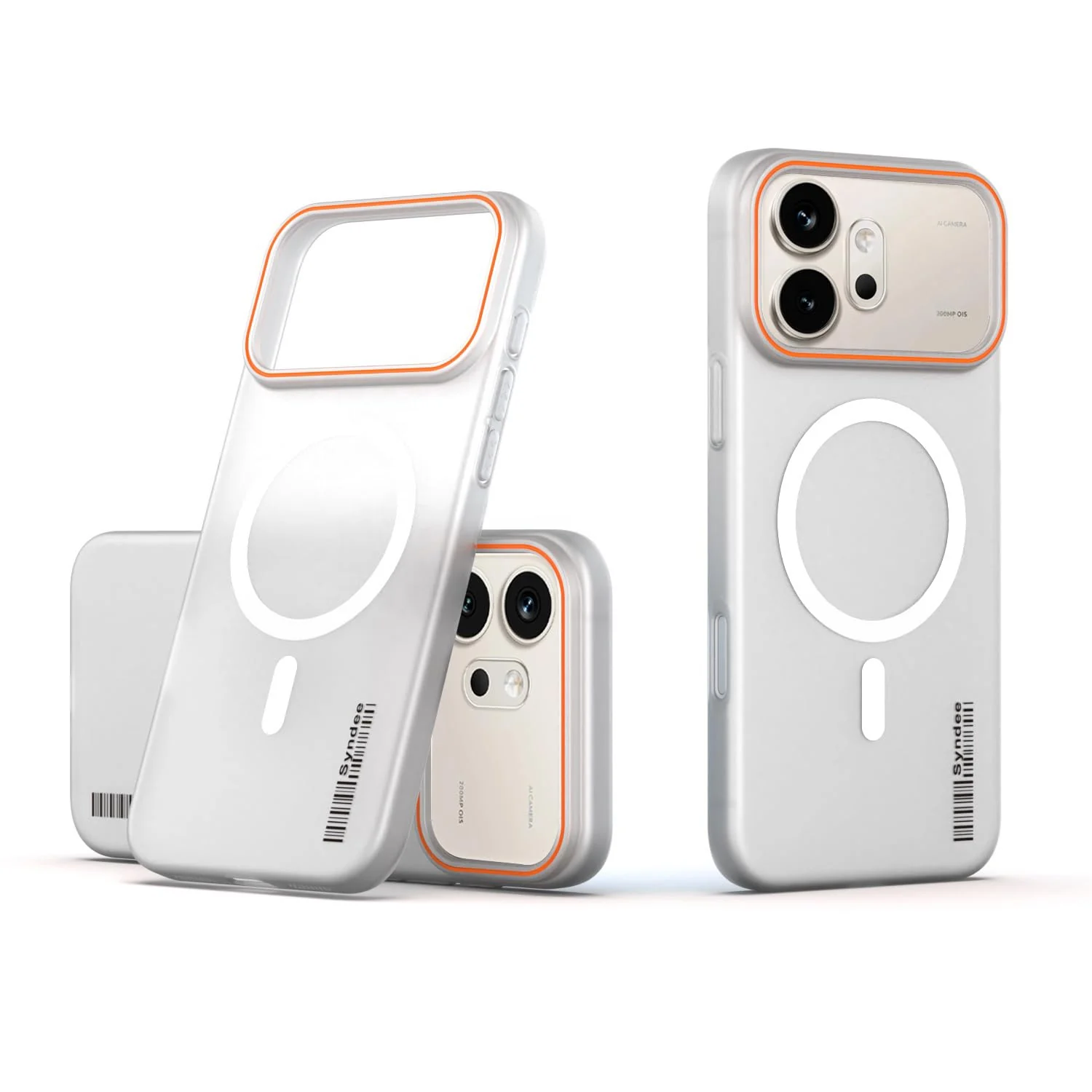 DL3 Mobilak Translucent Matte Case for Honor 600 5G, Compatible with MagSafe accessories, Shock-absorbing protection, Integrated ring holder - Clear
