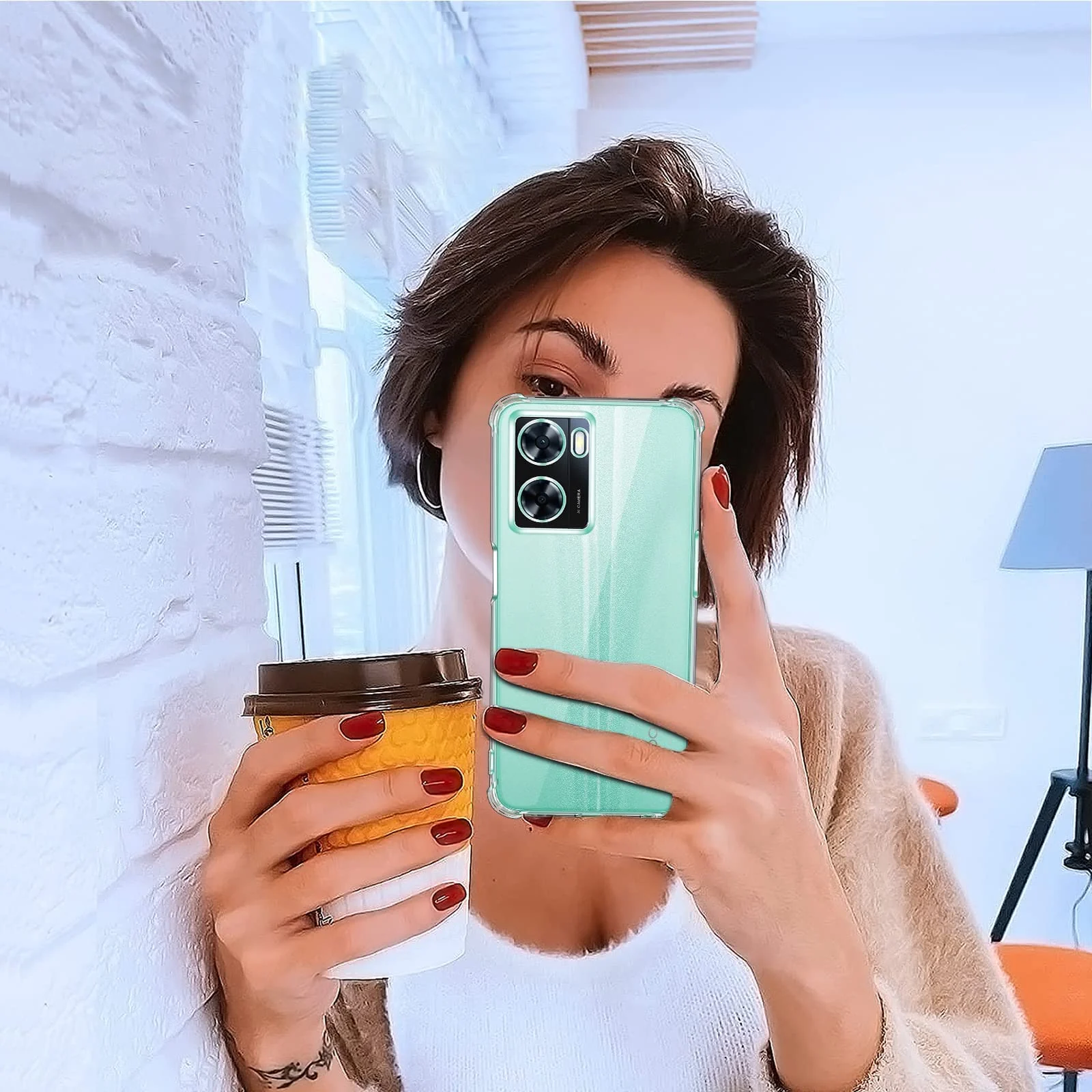 DL3 Mobilak Clear TPU Case for OPPO A77 4G / A57 4G / A57s / A77s, Camera protection, Shock-absorbing protection, Non-slip grip - Clear