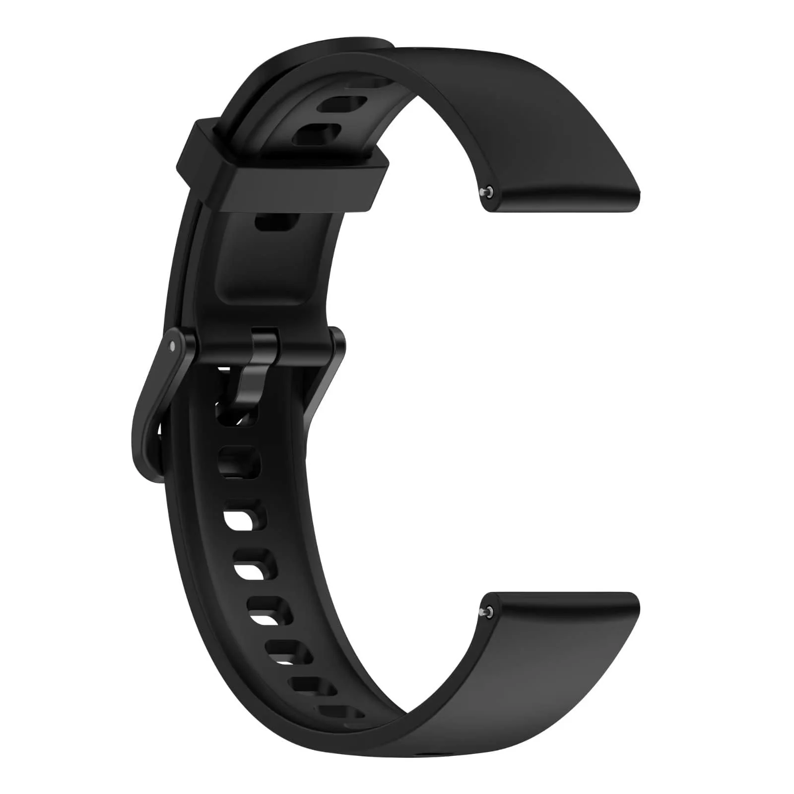 DL3 Mobilak Silicone Strap for realme Band 2, [Breathable] Soft Silicone Replacement Strap for Men and Women, Pin Buckle Design, for realme Band2 - Black