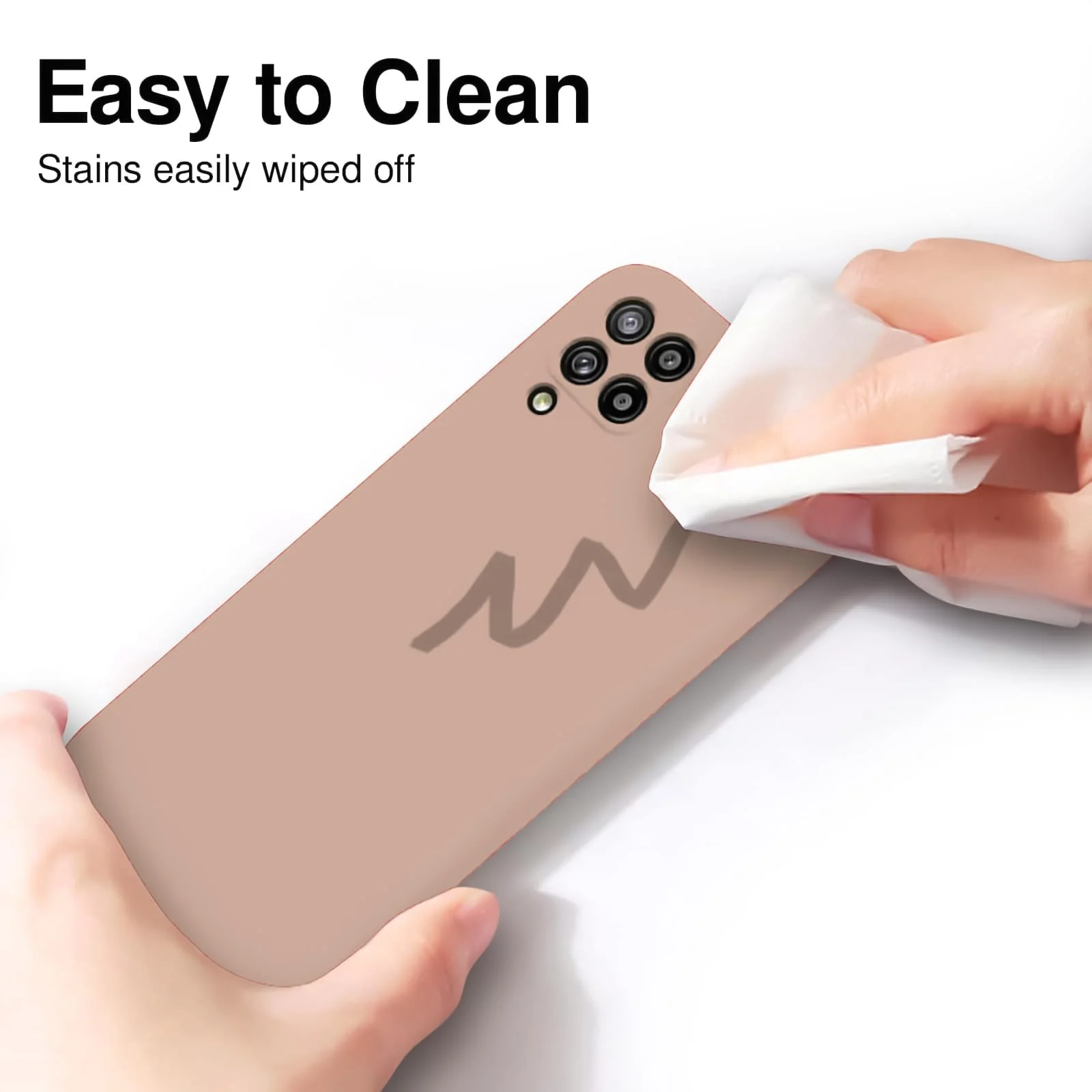 DL3 Mobilak Soft Silicone Gel Bumper Case for Samsung Galaxy A12 / M12 - Light Orange
