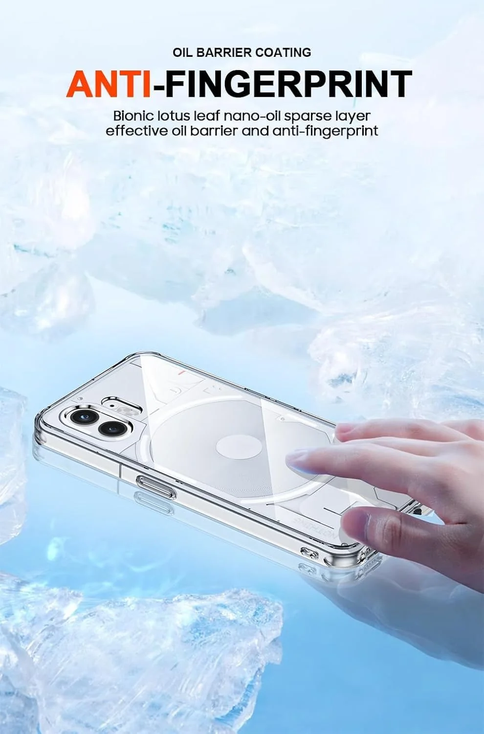 DL3 Mobilak Case Compatible with Nothing Phone 2, Case Crystal Soft TPU Gel Case Flexible Silicone Anti-Scratch Camera Protection TPU Cover - Clear