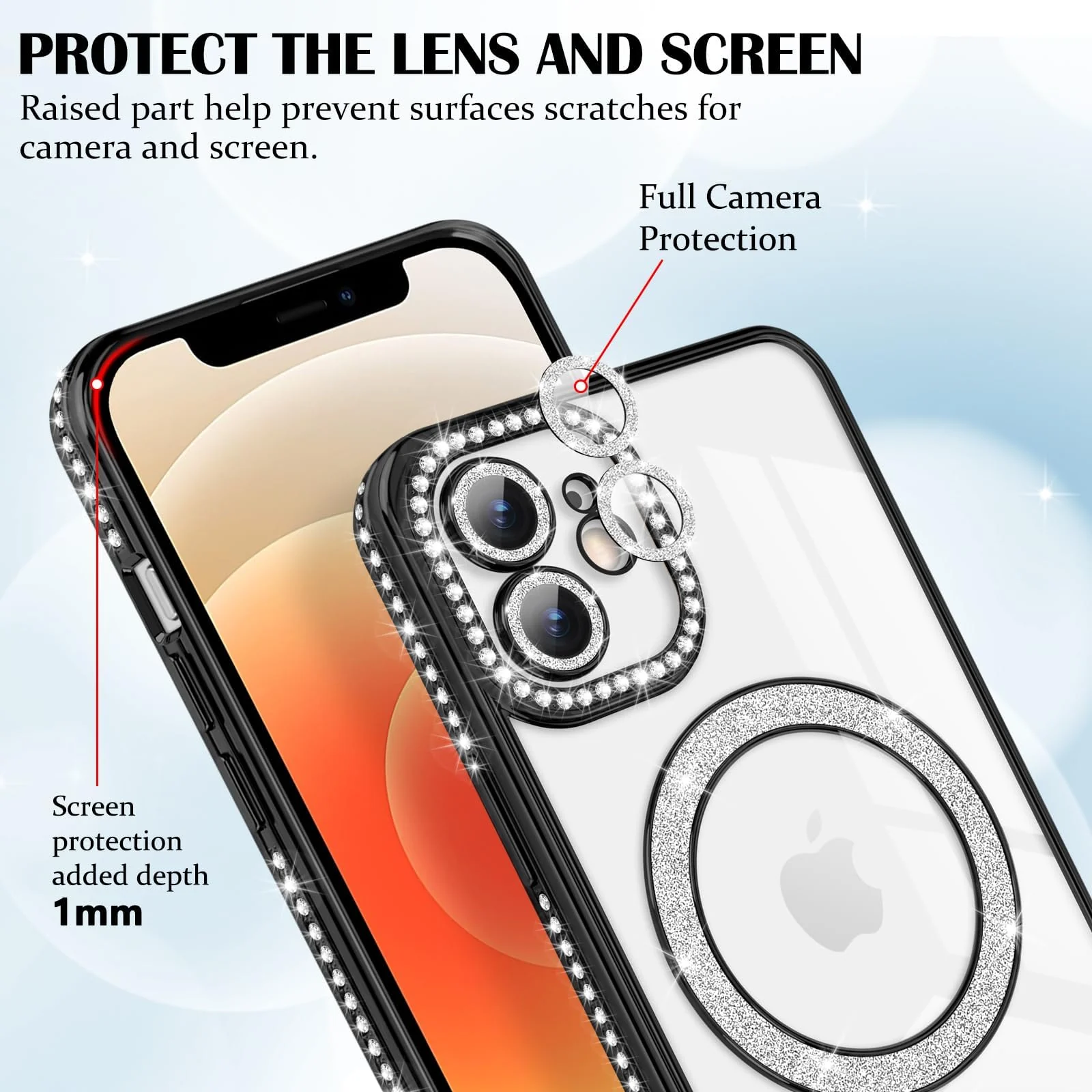 DL3 Mobilak MagSafe-Compatible Magnetic Case for iPhone 11 with Camera Protection and Magnetic Car-Mount Support - Black