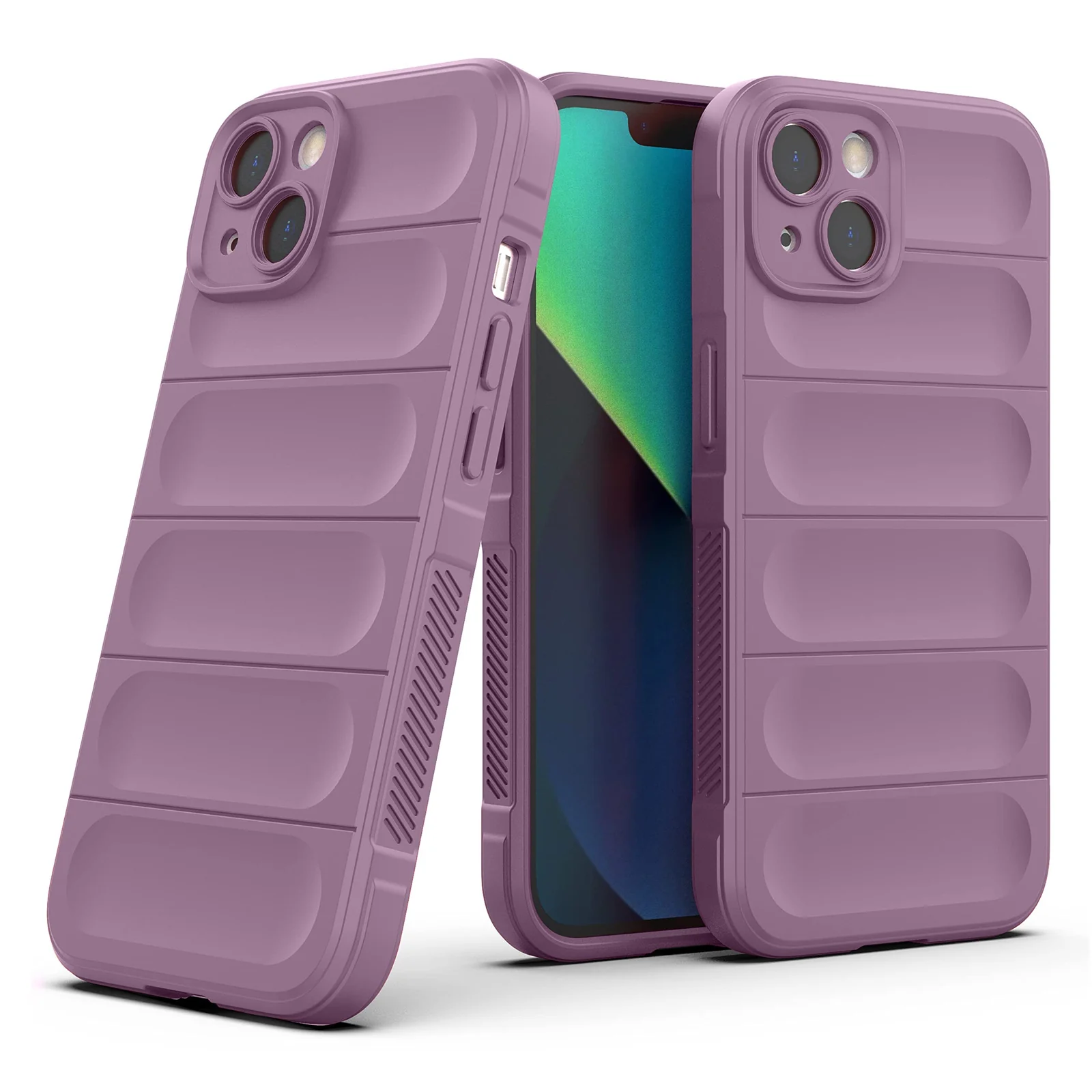 DL3 Mobilak Rugged Protective Case for iPhone 13 / iPhone 14 6.1-Inch, Camera protection, Shock-absorbing protection, Non-slip grip - Purple