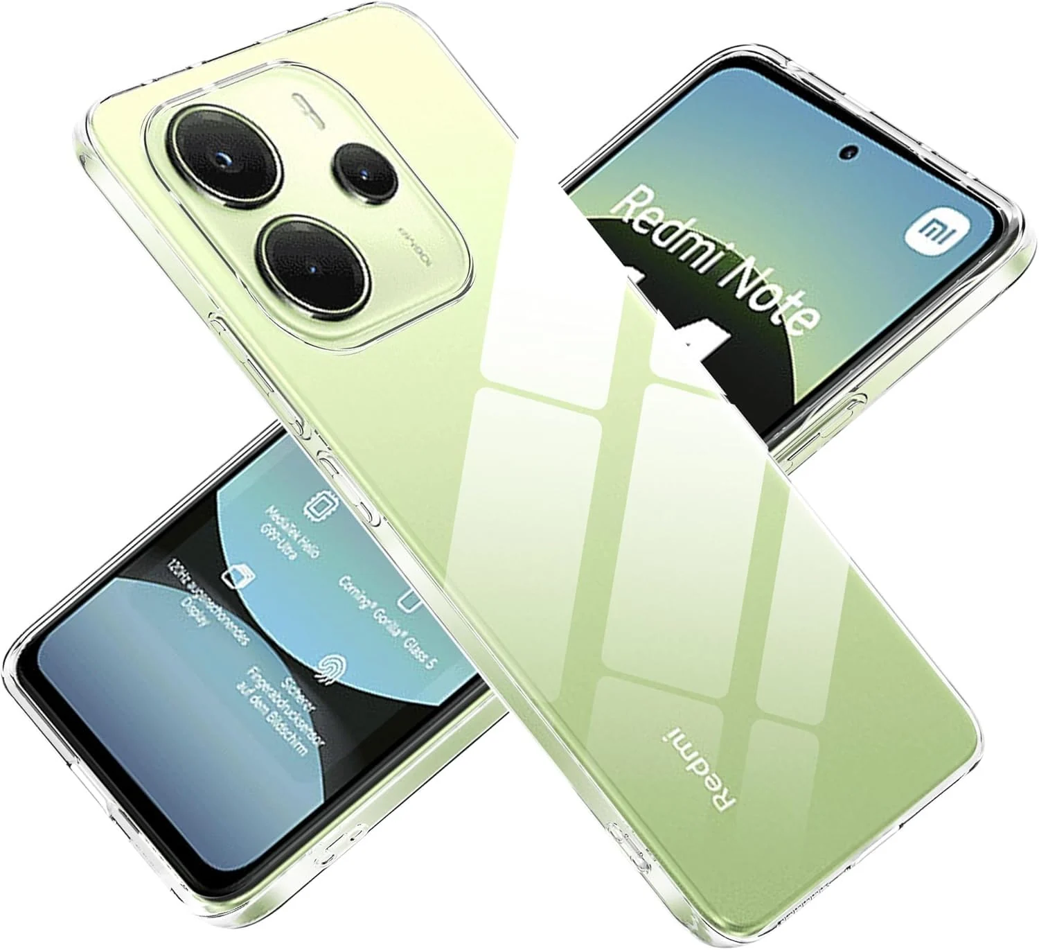 DL3 Mobilak Protective Case Compatible with Xiaomi Redmi Note 14 4G (Not 5G) Cover, Mobile Phone Case Thin Soft Silicone Anti-Yellow Protective Case - Clear
