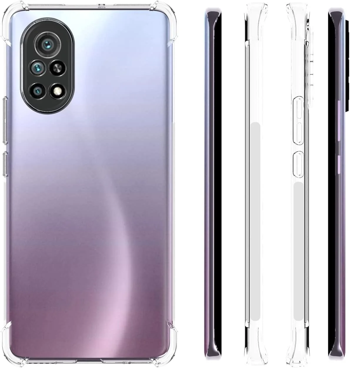 DL3 Mobilak Clear TPU Case for Huawei Nova 8, Camera protection, Shock-absorbing protection, Scratch-resistant surface - Clear