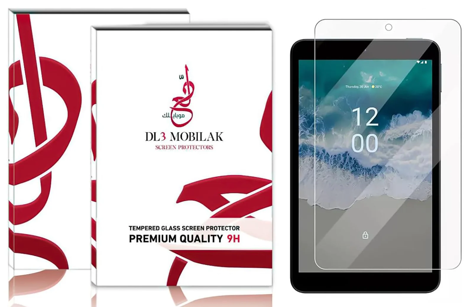 DL3 Mobilak Screen Protector For Nokia T10 8 Inch Tablet Tempered Glass Film [HD Crystal ] [Easy Installation] [Scratch Resistant] [9H Hardness] - Clear