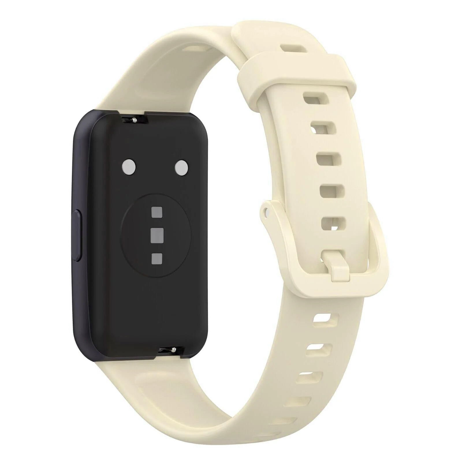 DL3 Mobilak Smart Watch Strap for Huawei Band 7, Sport Silicone Watch Band Wrist Strap, Replacement Bracelet Wristband Wrist Strap for Huawei Band 7 Accessories - Ivory White