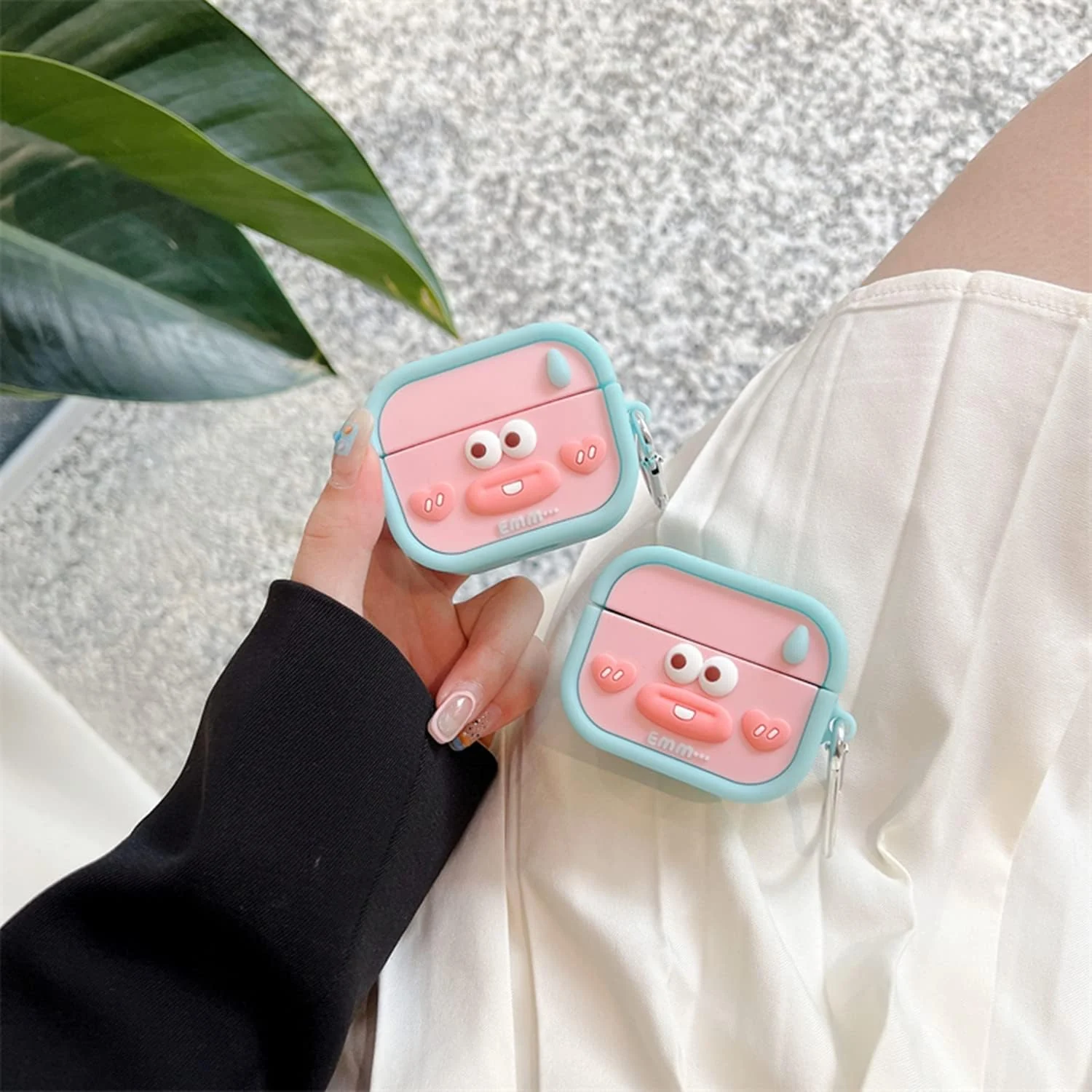 DL3 Mobilak For AirPods Pro Case Soft Silicone Shockproof Cover for Apple AirPods Pro, New 3D Cute Cartoon Creative Fun Case Skin with Keychain Design for AirPods Pro Charging Case 2019 - Style 16