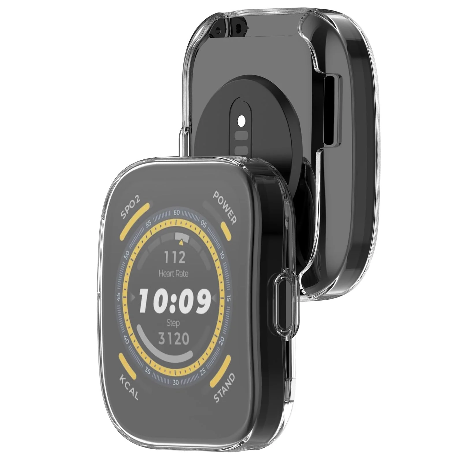 DL3 Mobilak Case Compatible with Amazfit Bip 5 (A2215) All-Around with Built-in Screen Protector Watch Soft TPU Shockproof Cover Slim Guard Thin Bumper Shell Protector for Amazfit Bip 5 - Clear