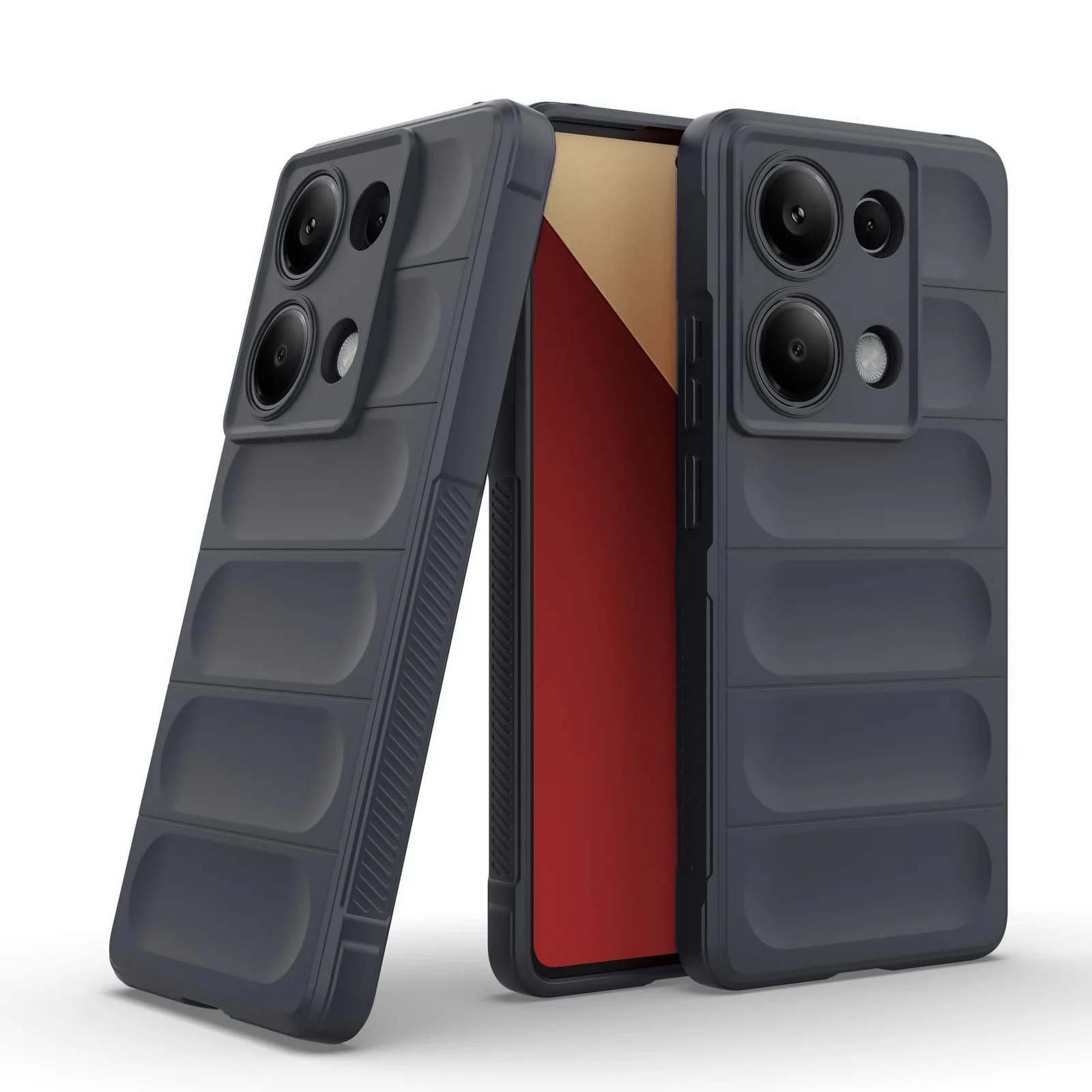 DL3 Mobilak Rugged Protective Case for Xiaomi Redmi Note 13 Pro 4G / Poco M6 Pro 4G, Camera protection, Shock-absorbing protection, Non-slip grip - Dark Gray