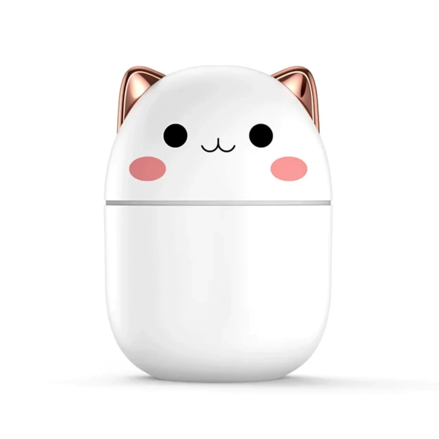 MOBIGON Wood Cool Mist Ultrasonic Humidifier for Room Moisture, Aroma Diffuser for Home, 250ml Essential Oil Diffuser with 7 Colorful Night Light, Auto Shut-Off, Home, Office, car - White