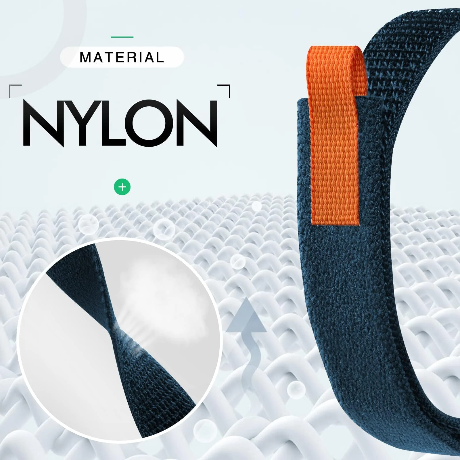DL3 Mobilak Sport Bands Nylon For Xiaomi Mi Band 10/9/8 Men Women, Adjustable Elastic Breathable Soft Stretchy Wristband Loop Replacement Strap for Xiaomi Smart Band 8/9/10 - Blue