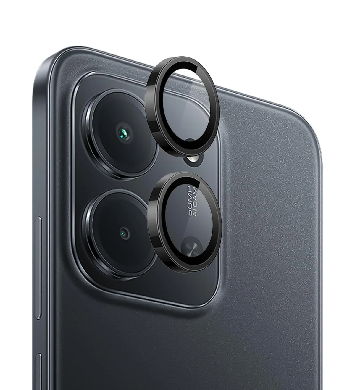 DL3 Mobilak Camera Lens Protector for Xiaomi Redmi 15C 4G/5G Accessories, 9H Tempered Glass Metal Individual Ring Camera Cover Screen Protector, Case Friendly, Anti Scratch