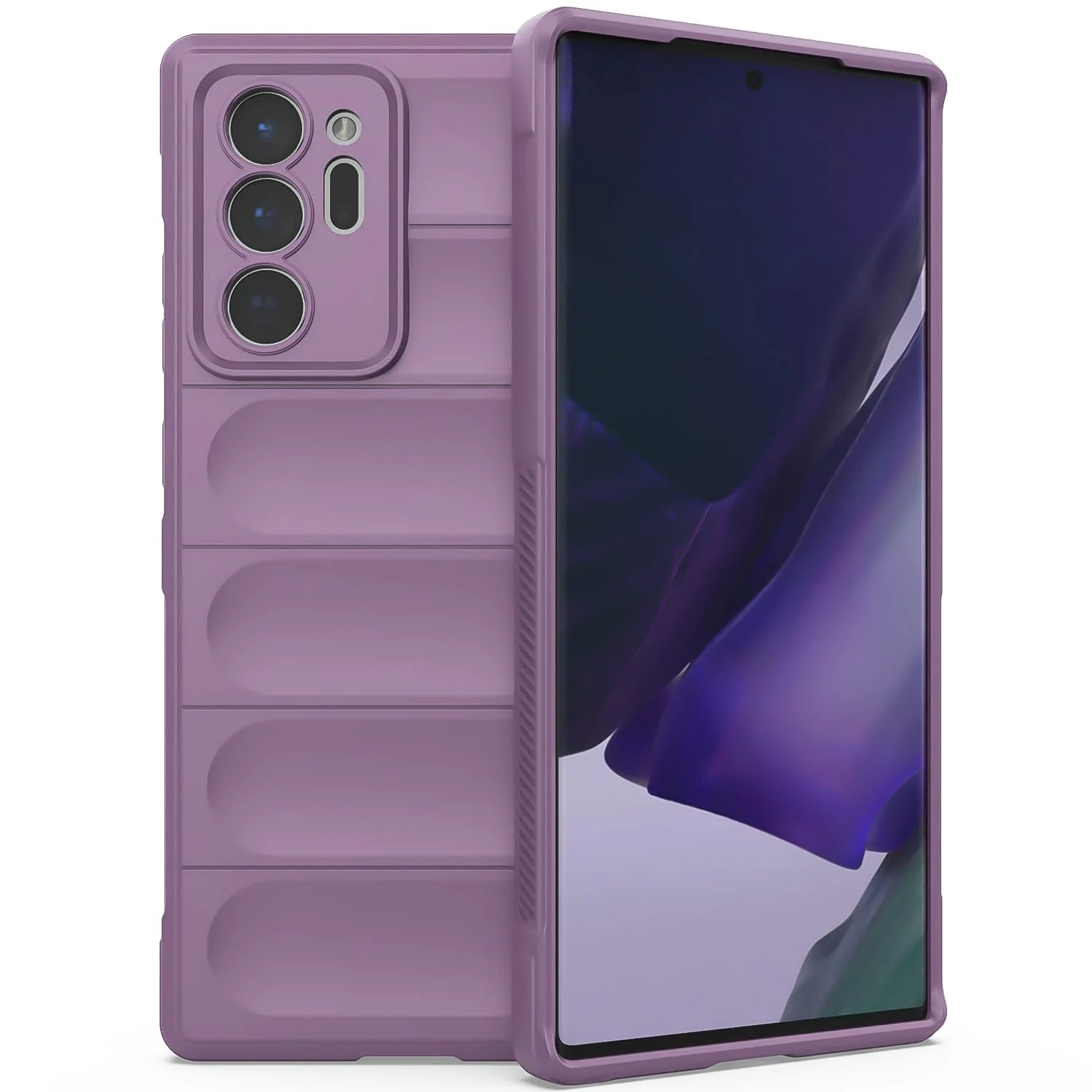 DL3 Mobilak Flexible Silicone and TPU Protective Case with Camera Protection for Samsung Galaxy Note 20 Ultra - Purple