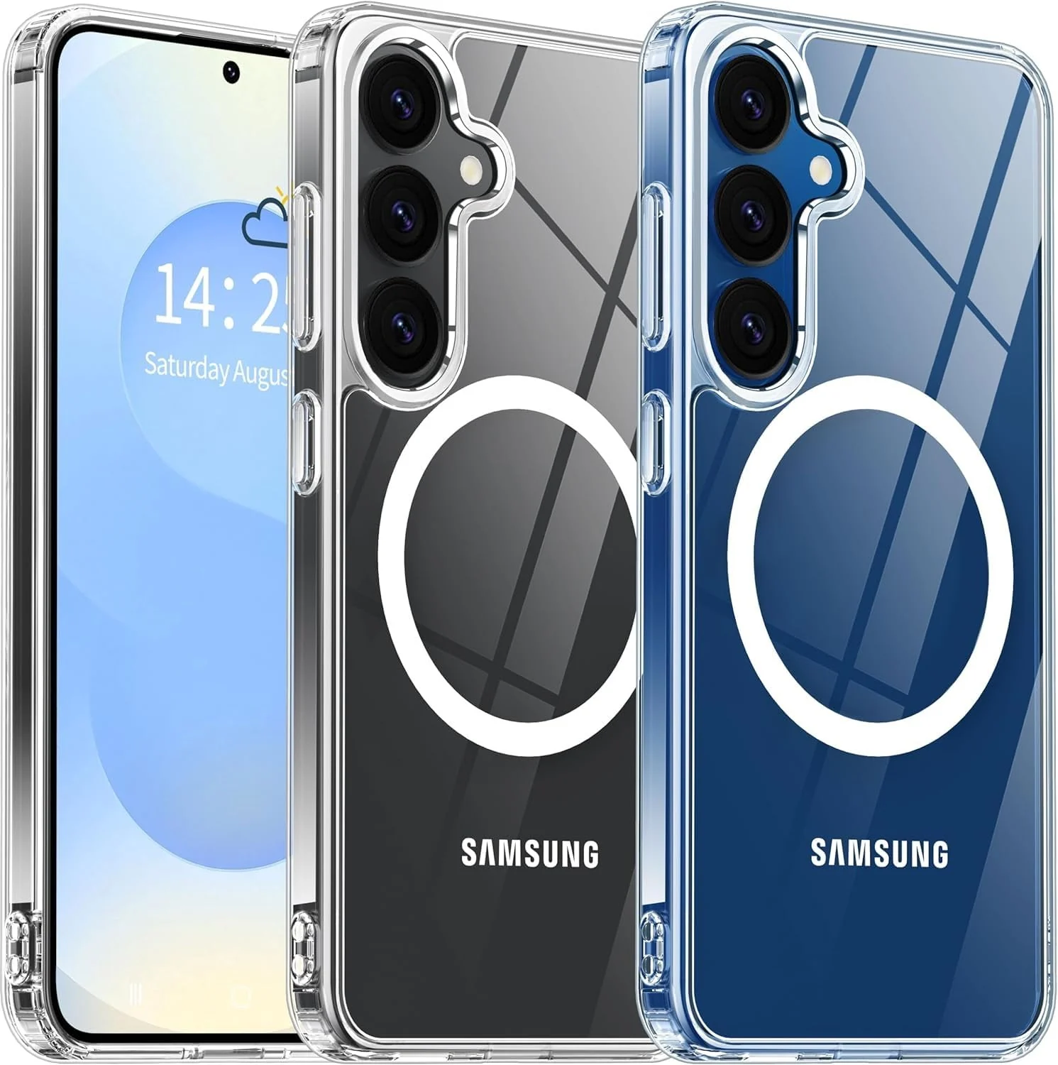 "DL3 Mobilak for Samsung Galaxy S25+ Plus 5G Case 6.7"", [Compatible with MagSafe] Slim Magnetic Bumper Case - Clear"