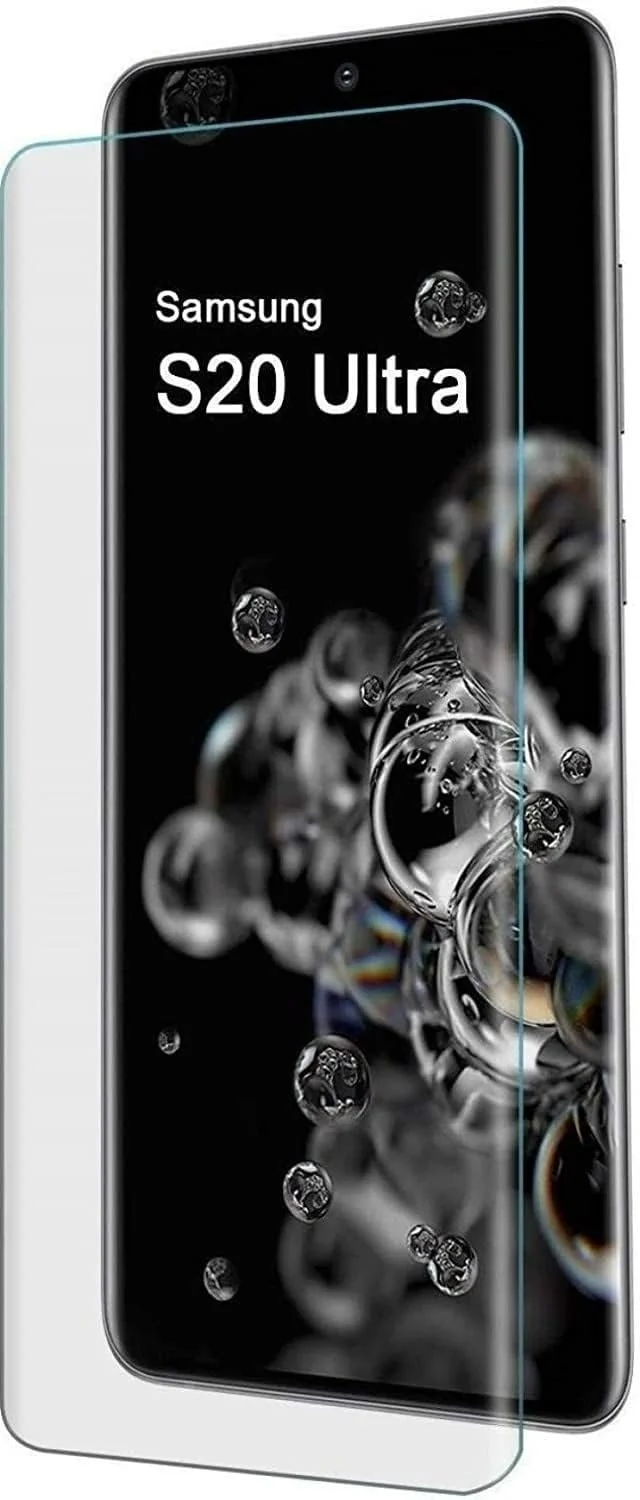 DL3 Mobilak Full Glass Screen Protector for Samsung Galaxy S20 Ultra 6.9, 6.9 Inches, Tempered Glass, 9H Hardness, Glossy Finish, 1 Pack - Clear