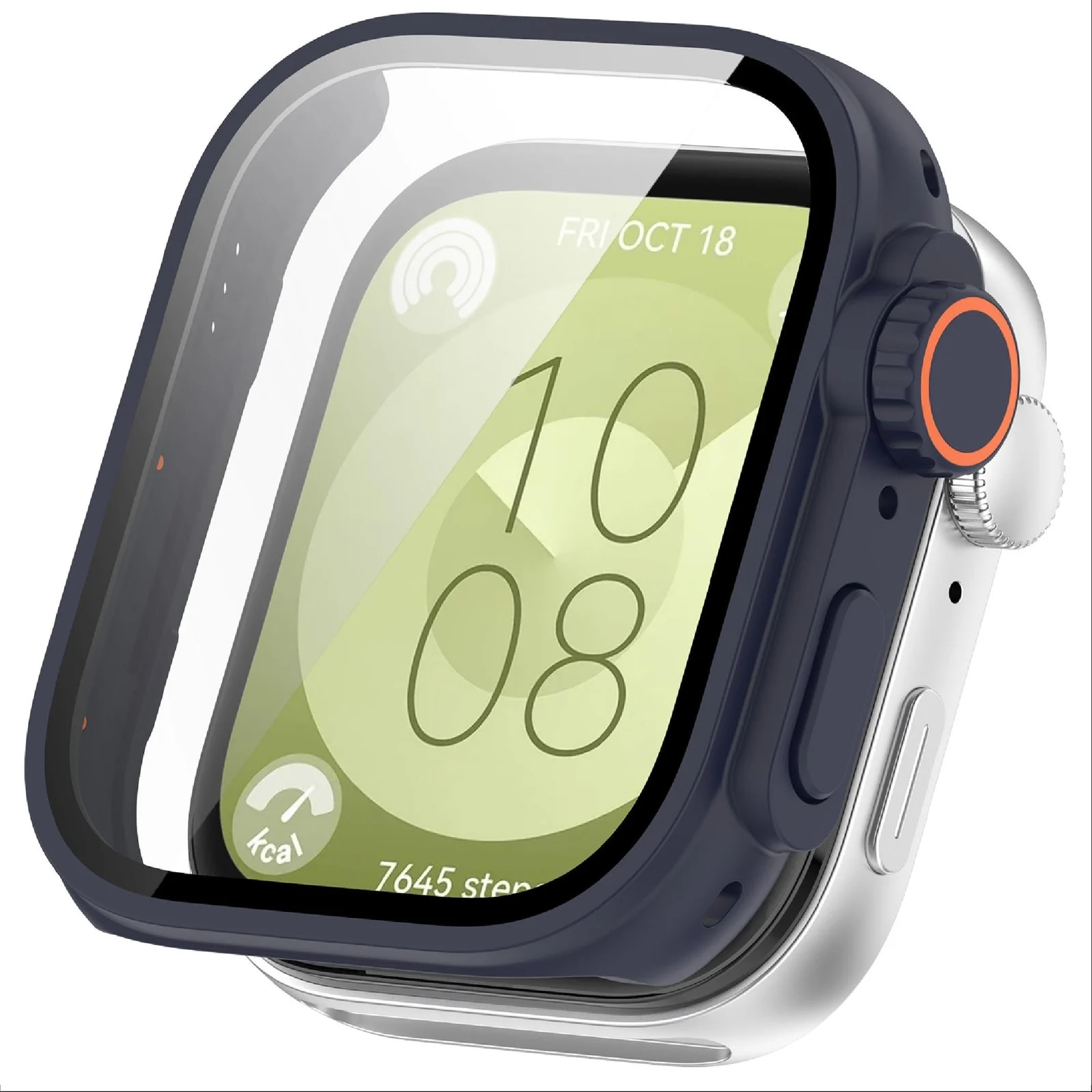 DL3 MOBILAK Ultra-Style Watch Case with Tempered Glass for Huawei Watch Fit 3, Blue