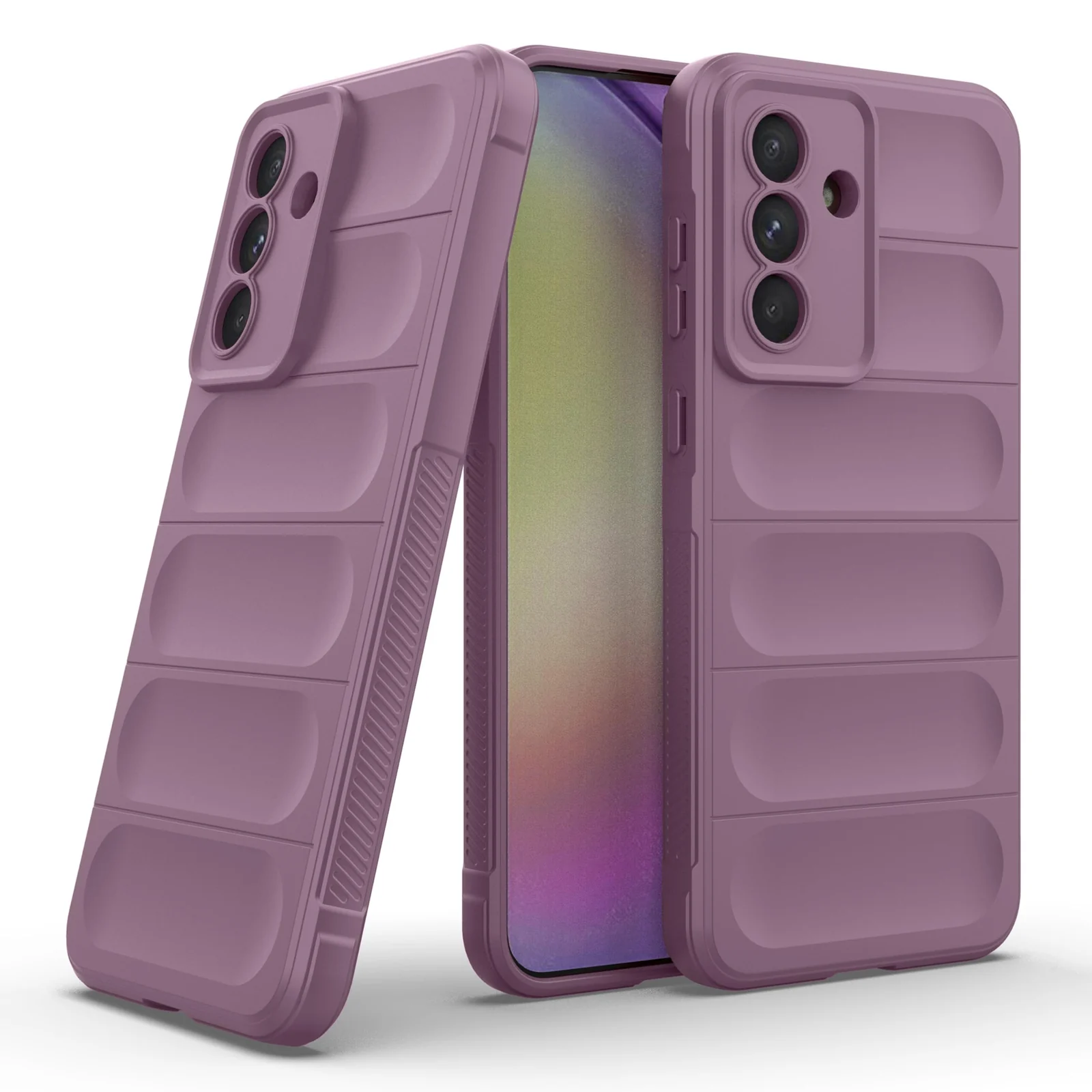 DL3 Mobilak Soft Silicone Protective Case for Samsung Galaxy A36 / Samsung Galaxy A56 with Camera Protection - Purple