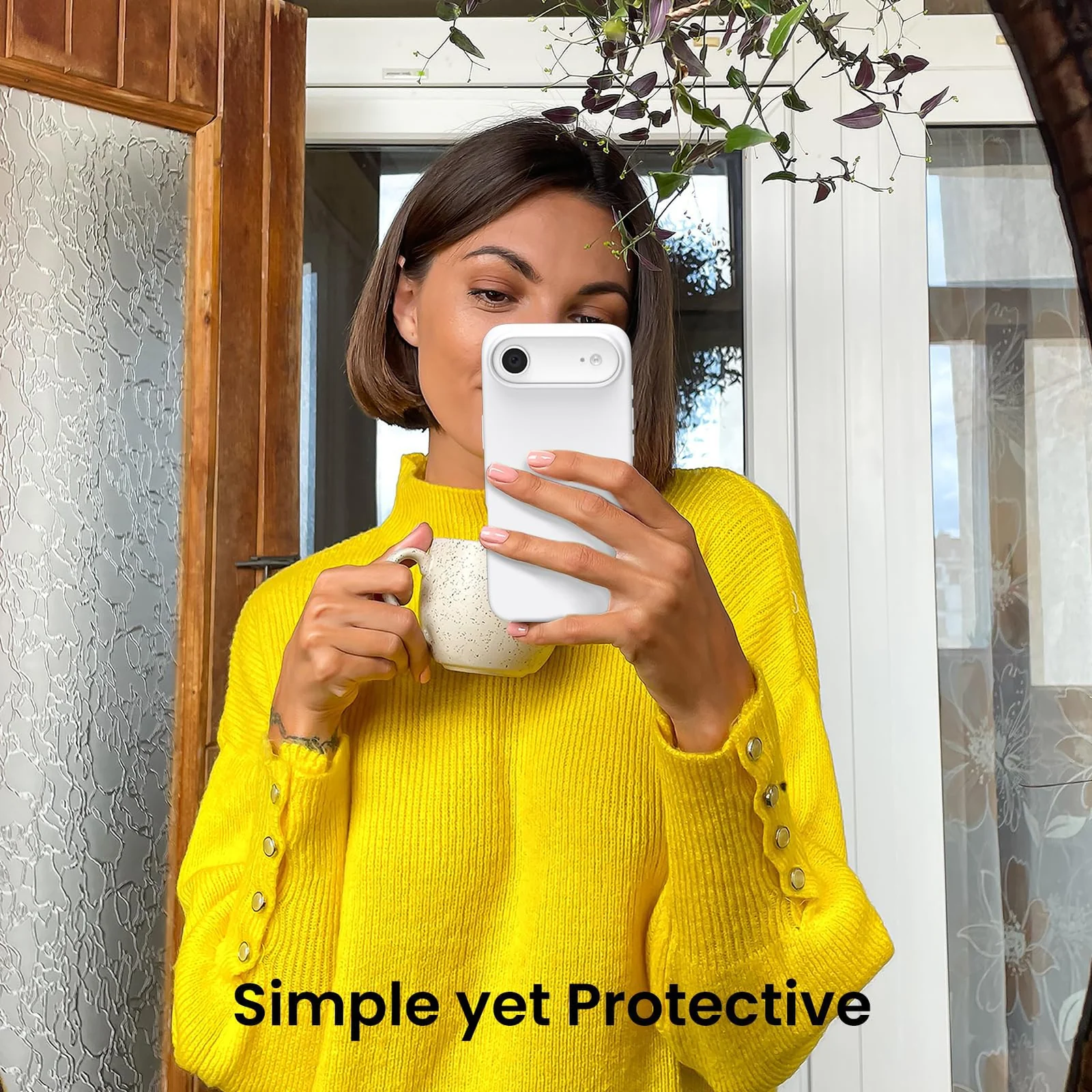 DL3 Mobilak Compatible with iPhone 17 Air 6.5-Inch Case, Premium Liquid Silicone Case, Full Body Protective Cover, Shockproof, Slim Phone Case, Anti-Scratch Soft Microfiber Lining - White