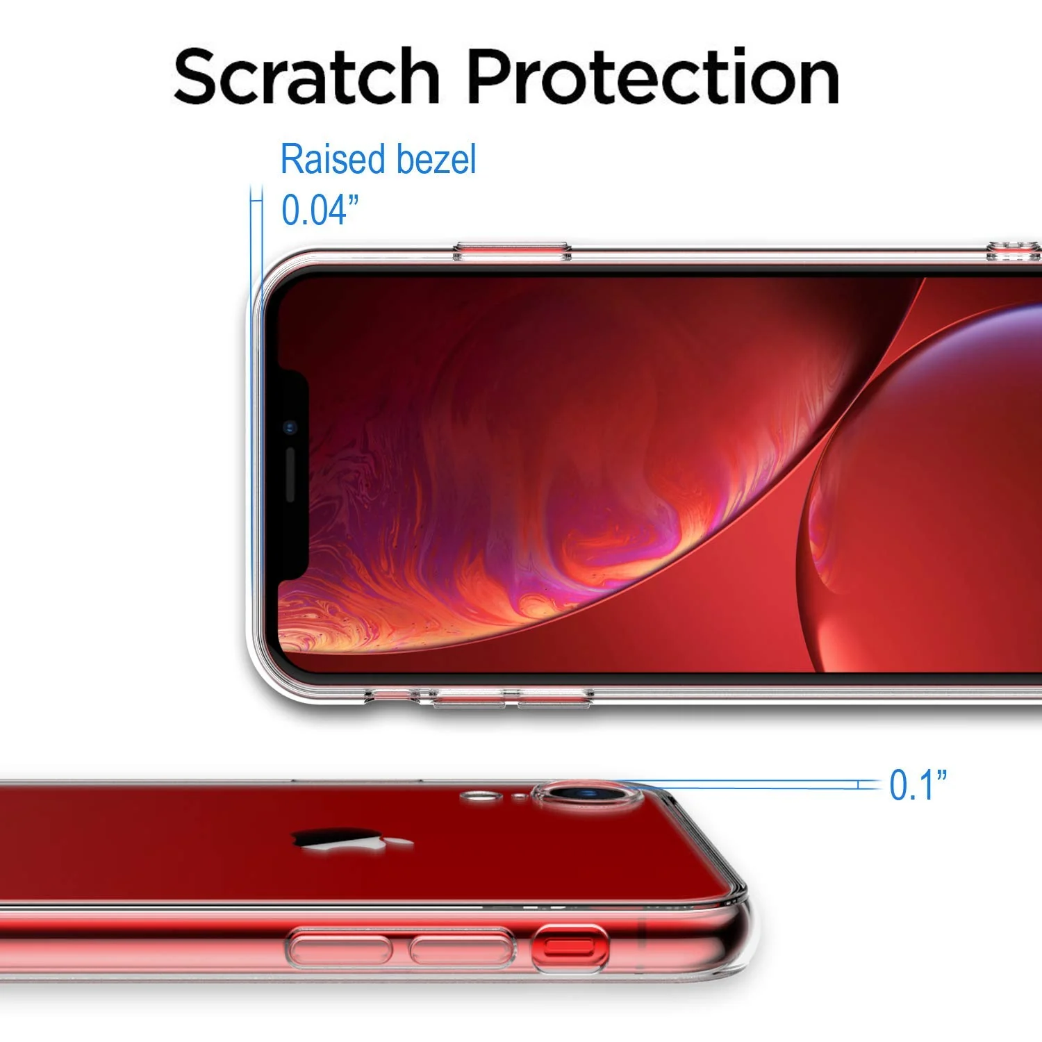 DL3 Mobilak Generic Case Compatible with iPhone XR Case Crystal Soft TPU Gel Case Flexible Silicone Anti-Scratch Camera Protection TPU Cover - Clear