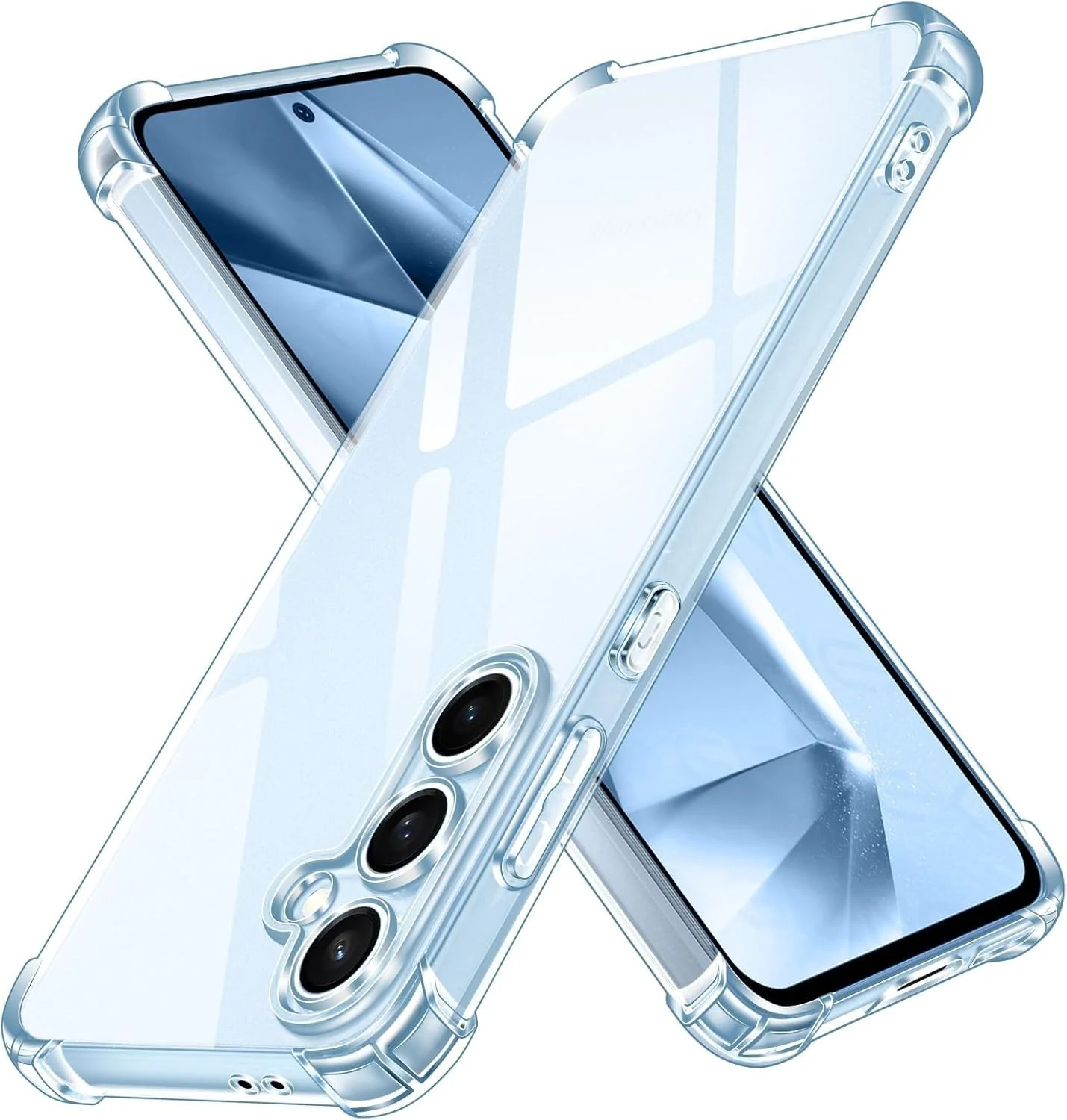 DL3 MOBILAK Case Compatible with Samsung Galaxy S24 FE, Cover SiliconeTransparent TPU Gorilla Anti-shock Protector Camera Shockproof Corners - Clear