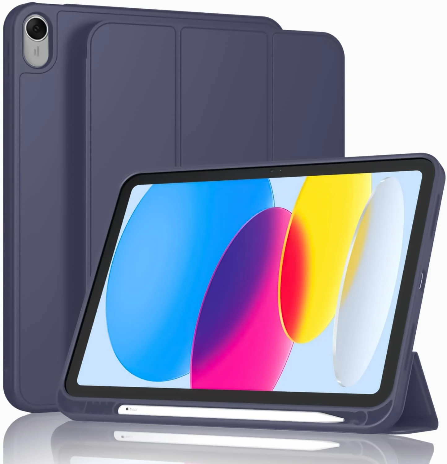 DL3 Mobilak Cover Compatible with Huawei MatePad 11.5-inch Released 2023 Tablet Case with Pencil Holder, Soft TPU Back Trifold Stand Protective Smart Cover Flip, Auto Wake&Sleep - Blue