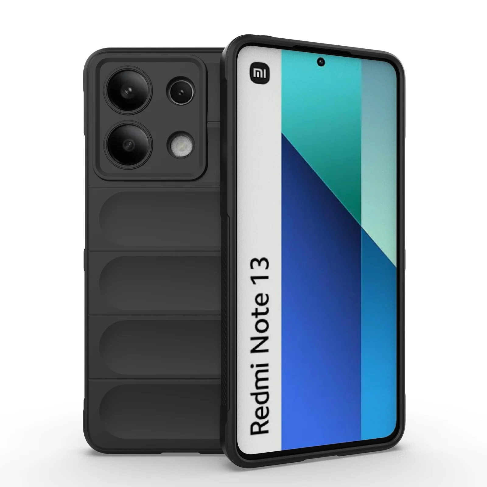 DL3 Mobilak Soft Silicone Protective Case for Xiaomi Redmi Note 13 4G with Camera Protection and Shockproof Design - Black