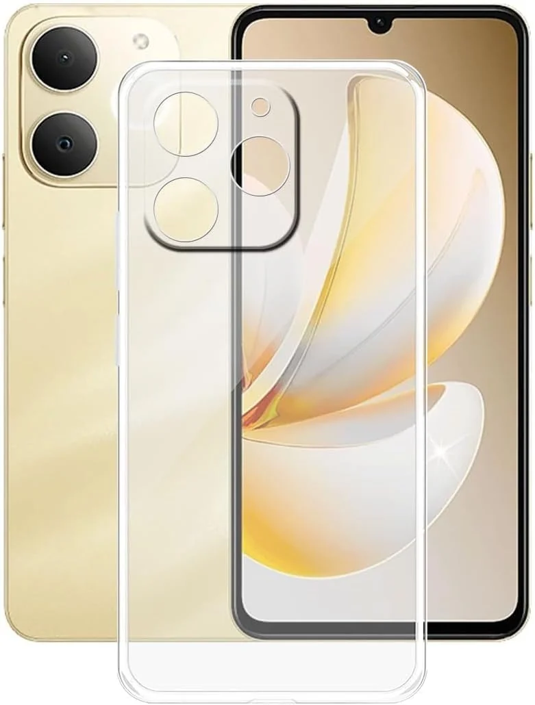 Mobigon Case Compatible with realme Note 70, Case Crystal Soft TPU Gel Case Flexible Silicone Anti-Scratch Camera Protection TPU Cover - Clear