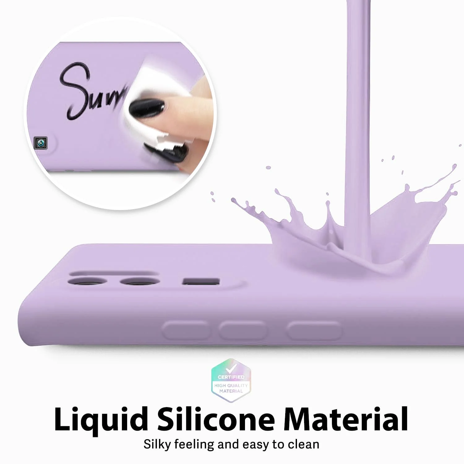 DL3 Mobilak Huawei P30 Pro Case, Soft Flexible Silicone Gel Rubber Bumper Cover, Full Body Shockproof Protective Phone Case - Lavender 1