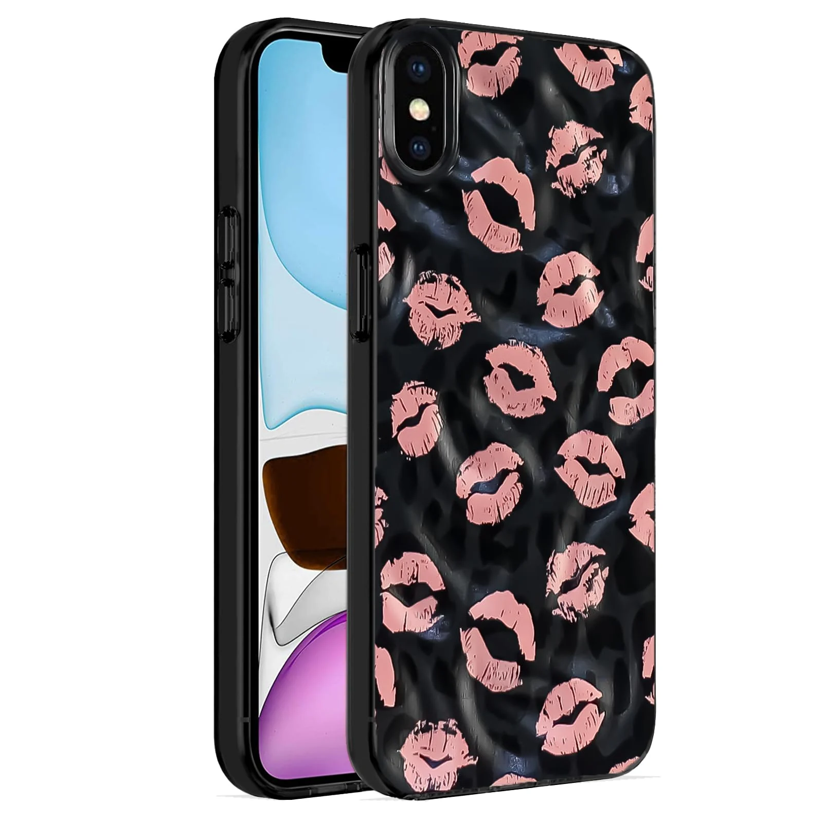 DL3 Mobilak Fashion Phone Case for iPhone X/iPhone XS, Premium TPU Soft Silicone Cover with Raised Front Bezel, Shockproof Protective Back Cover, Stylish Printed Design