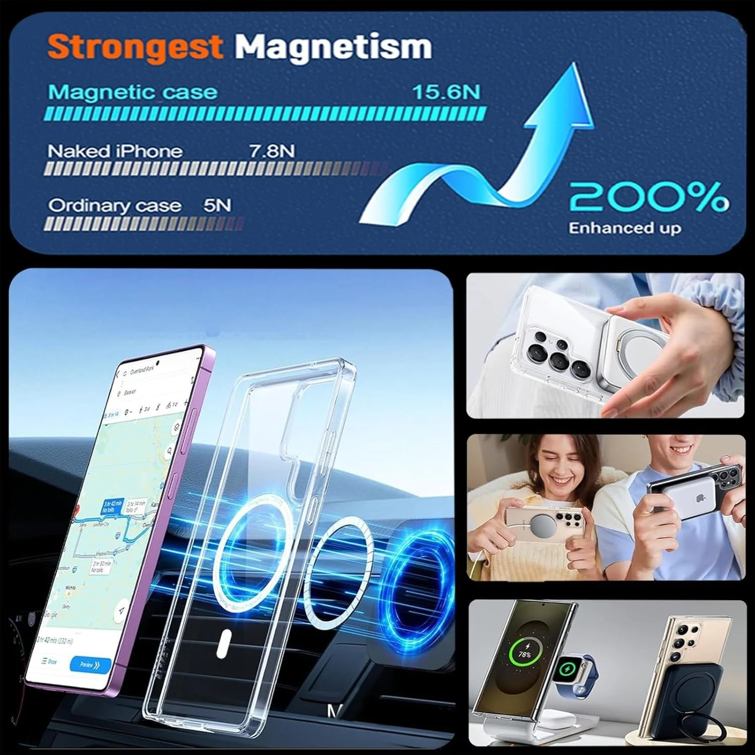 DL3 Mobilak for Samsung Galaxy S26 Ultra Case [Compatible with MagSafe] [Strong Magnet] [Non-Yellowing] Magnetic Slim Thin Bumper Phone Cover, Lightweight, and Durable - Clear