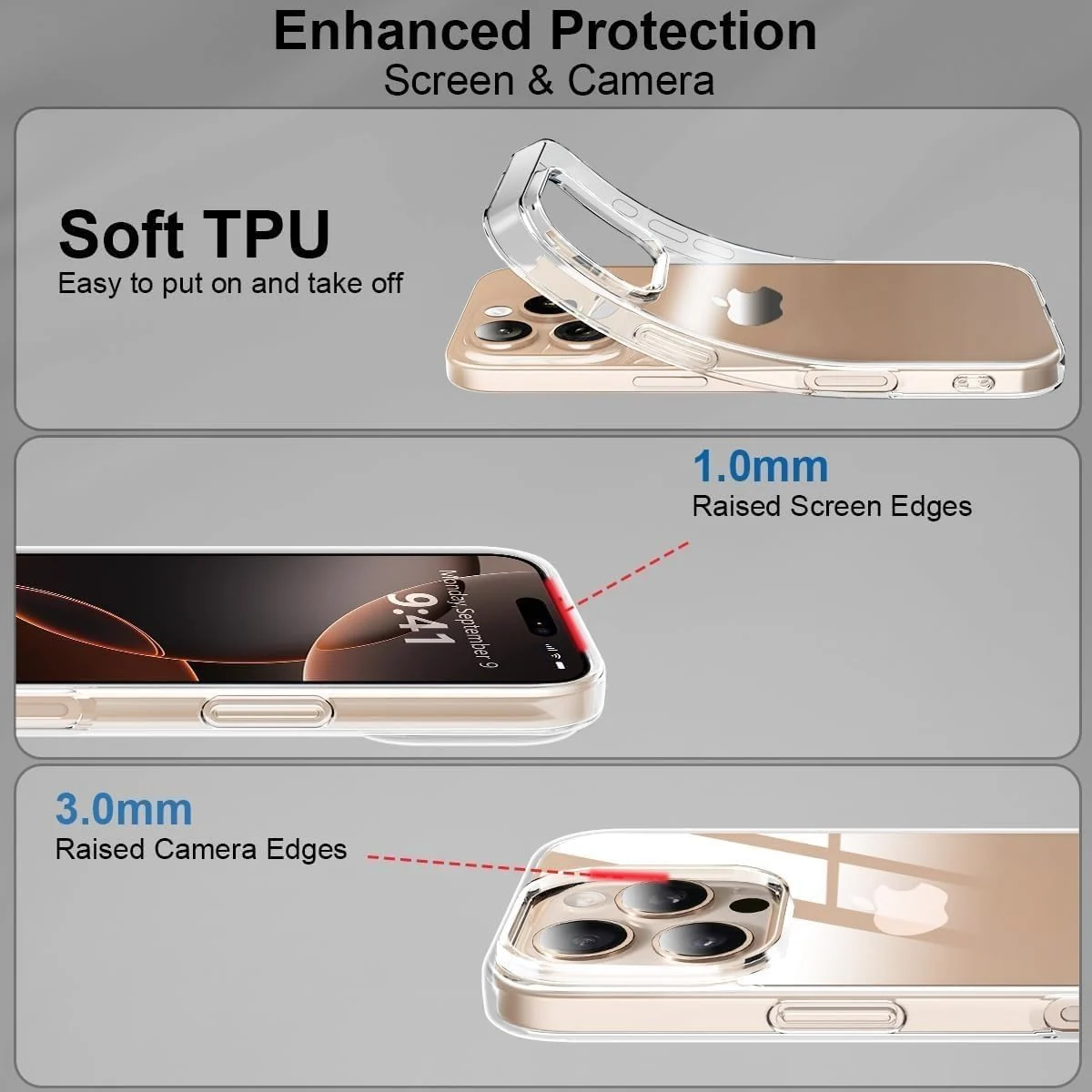 DL3 Mobilak Clear Protective Case for iPhone 16 Pro Max - Clear