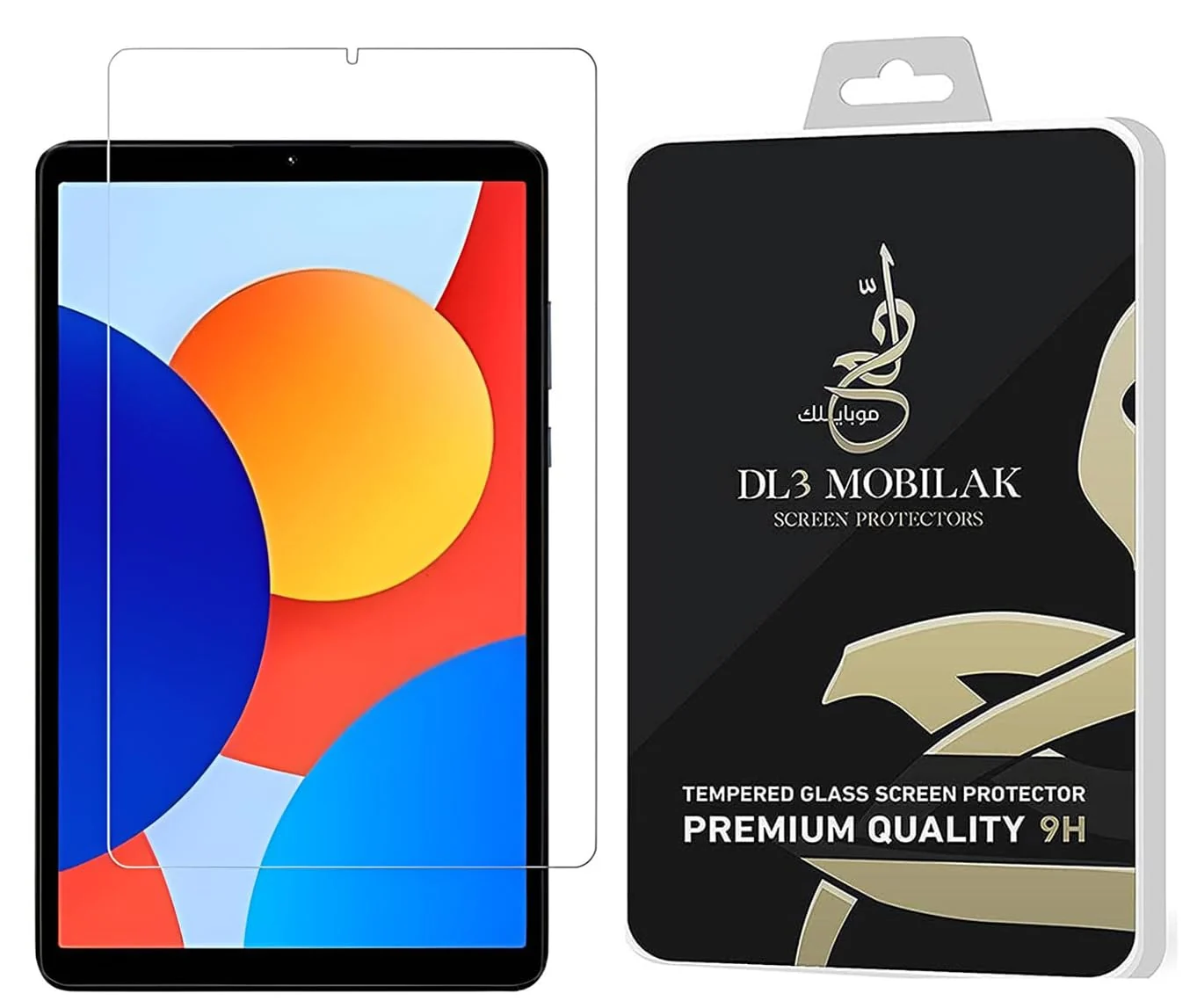 DL3 Mobilak Screen Protector For Xiaomi Redmi Pad SE 8.7 Inch Tablet Tempered Glass Film [HD Crystal ] [Easy Installation] [Scratch Resistant] [9H Hardness] - Clear