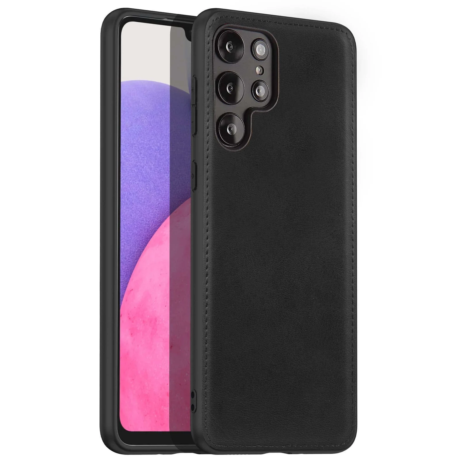 Dl3 Mobilak Case for Samsung Galaxy S22 Ultra 5GLeather Case,Anti-Drop, Anti-Shock, Non-Slip Texture,Simple Cell Phong Cover (Gray)