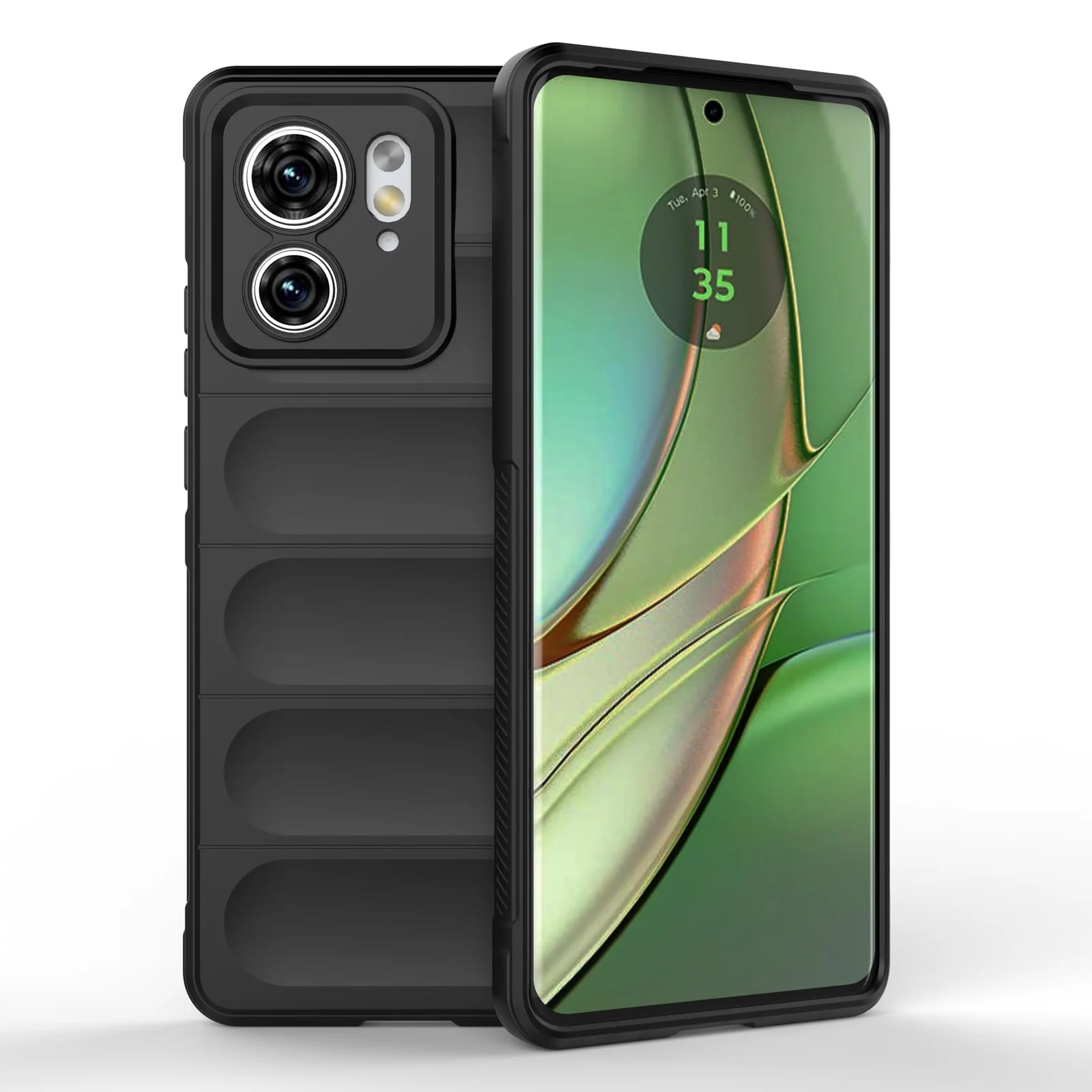 DL3 Mobilak Rugged Protective Case for Motorola Edge 40 5G, Camera protection, Shock-absorbing protection, Non-slip grip - Black