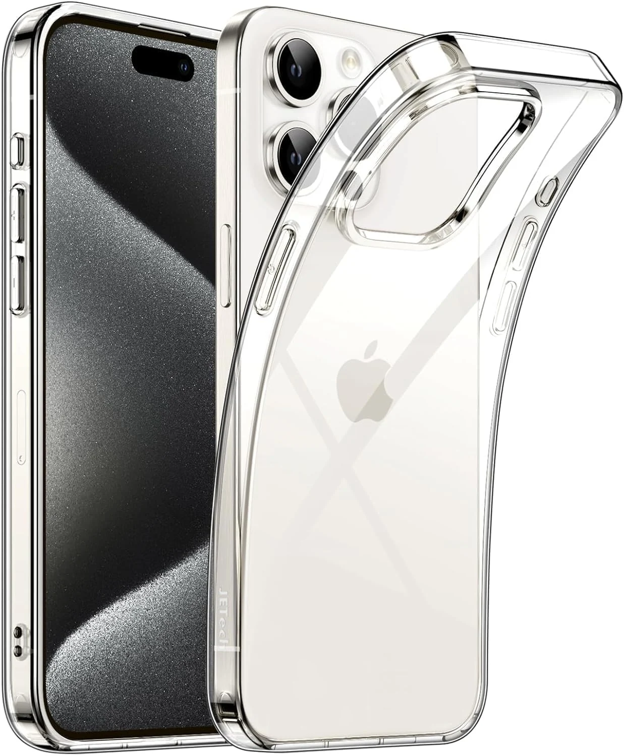 DL3 Mobilak Clear TPU Case for iPhone 15 Pro, Camera protection, Shock-absorbing protection, Scratch-resistant surface