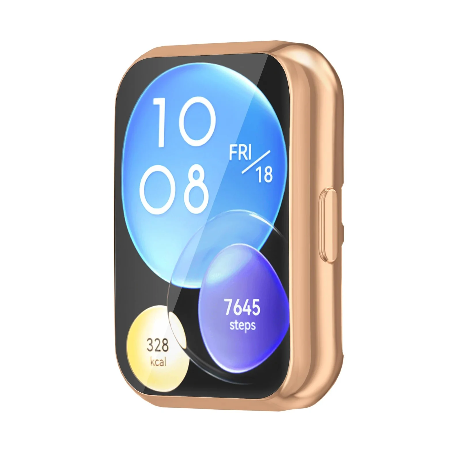 DL3 Mobilak Case Compatible with Huawei Watch Fit 2 Protective Case, Flexible TPU Full Protection Screen Protector Cover Scratch-Resistant Screen Protector Case For Huawei Fit 2 - Rose Gold