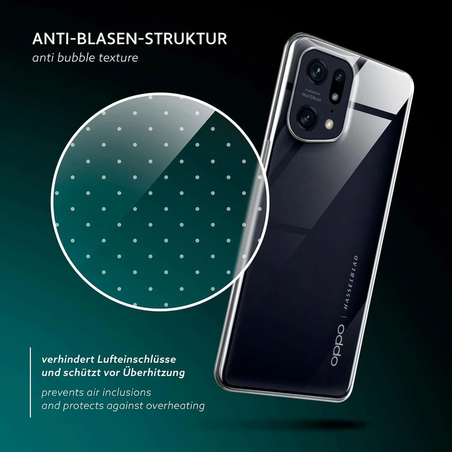 DL3 Mobilak Case Compatible with OPPO Find X5 Case Crystal Soft TPU Gel Case Flexible Silicone Anti-Scratch TPU Cover - Clear